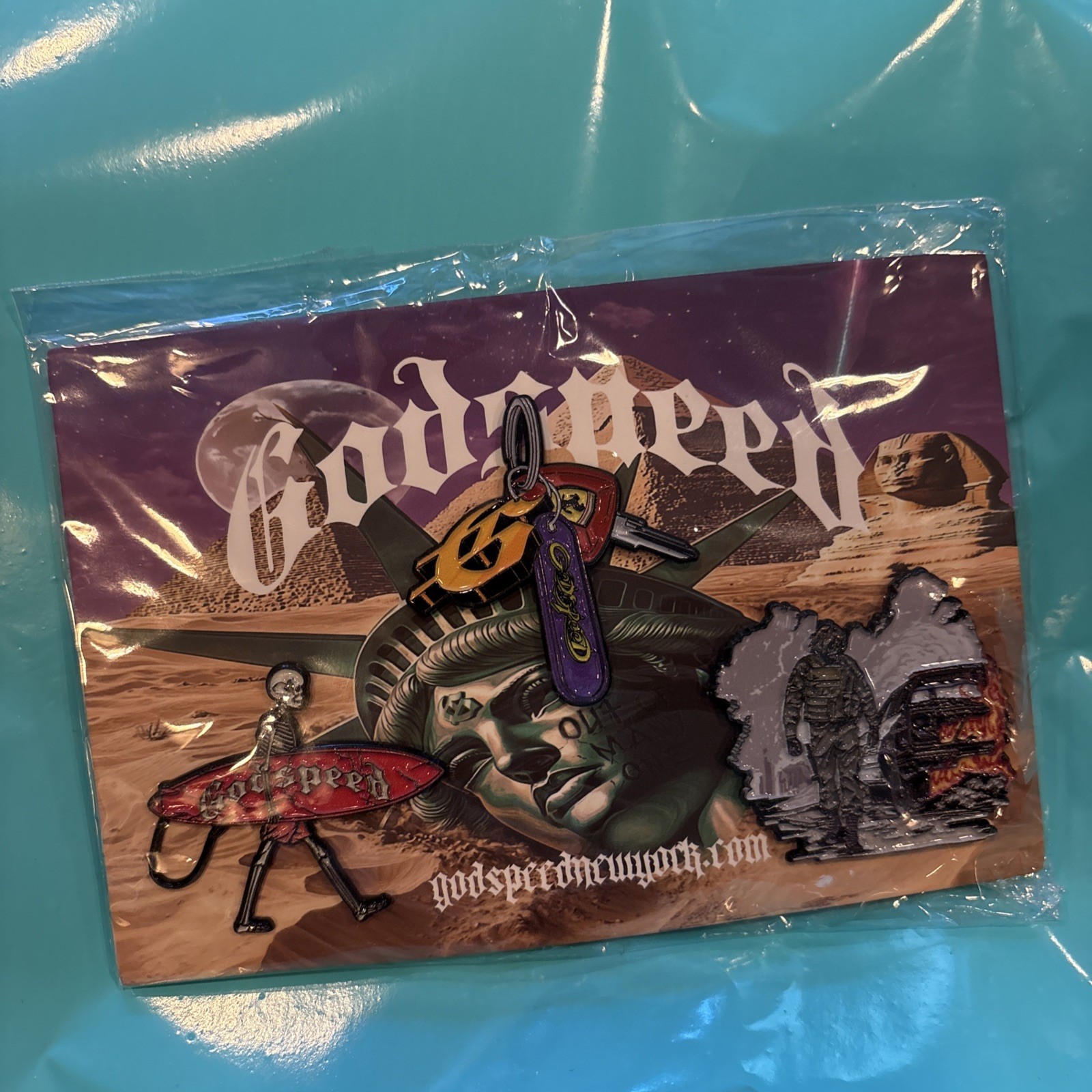 Godspeed New York 3 Piece Enamel Pin Set Sealed Brand New