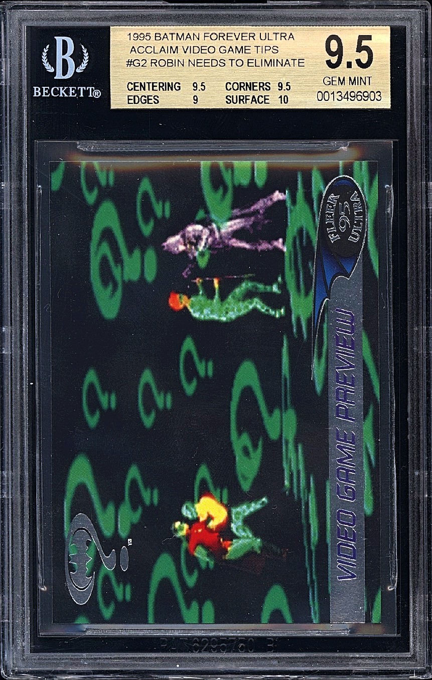 1995 DC Batman Forever Ultra Acclaim Video Game Promo Riddler BGS 9.5 Gem Mint