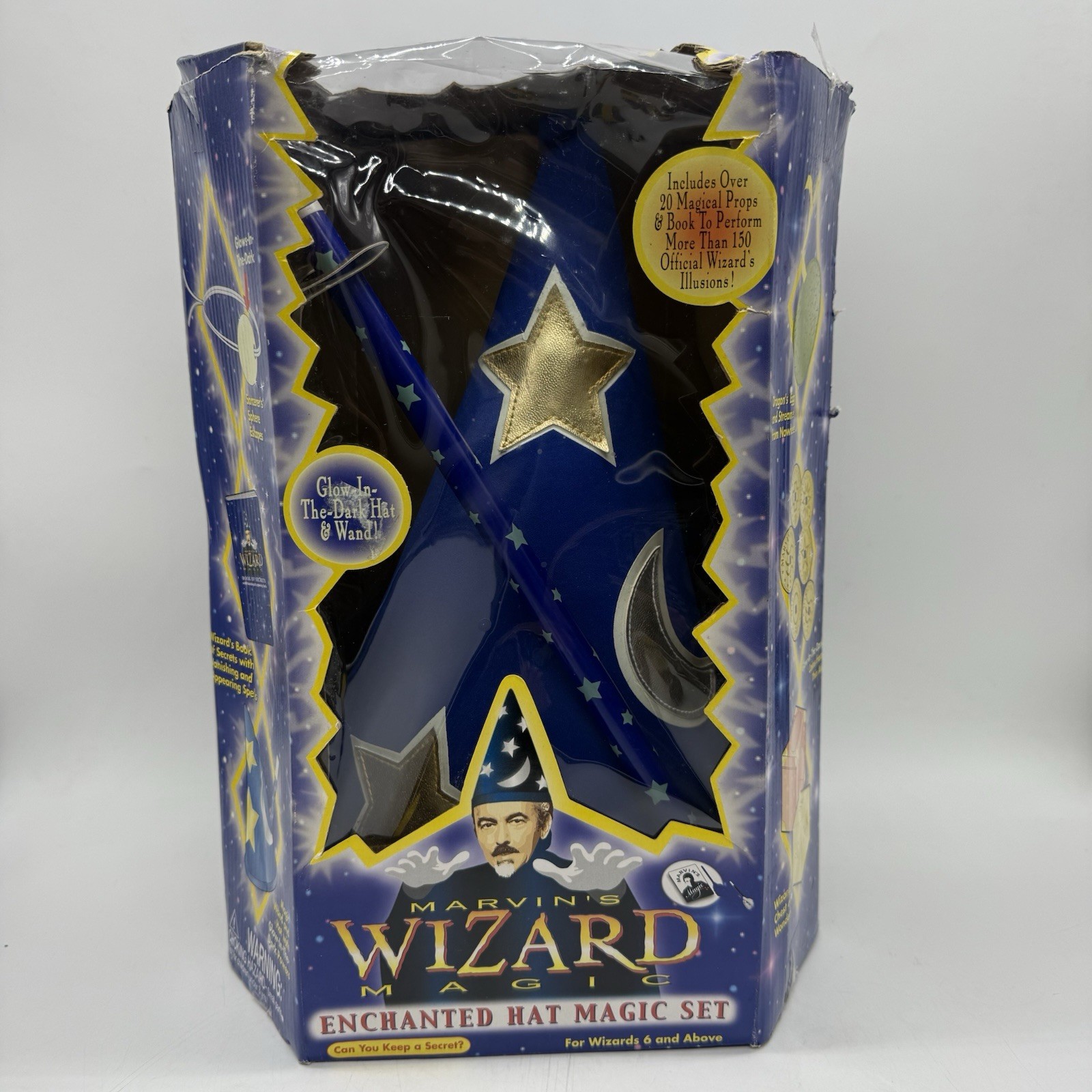 Marvin’s Wizard Magic Enchanted Hat Magic Set Open Box New Damaged Rare Vintage