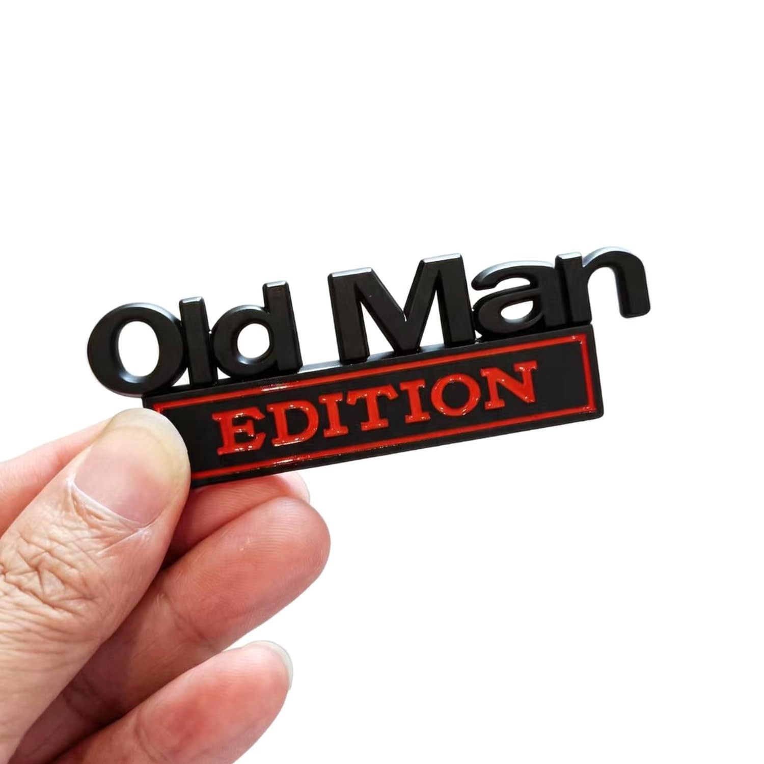 1pc OLD MAN EDITION Emblem 3D Badge Car 3.35 in Fit Motorcycle Car Truck SUV