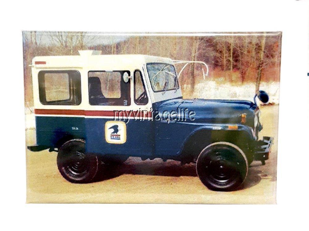 Vintage US Post Office JEEP USPS Fridge MAGNET 2\