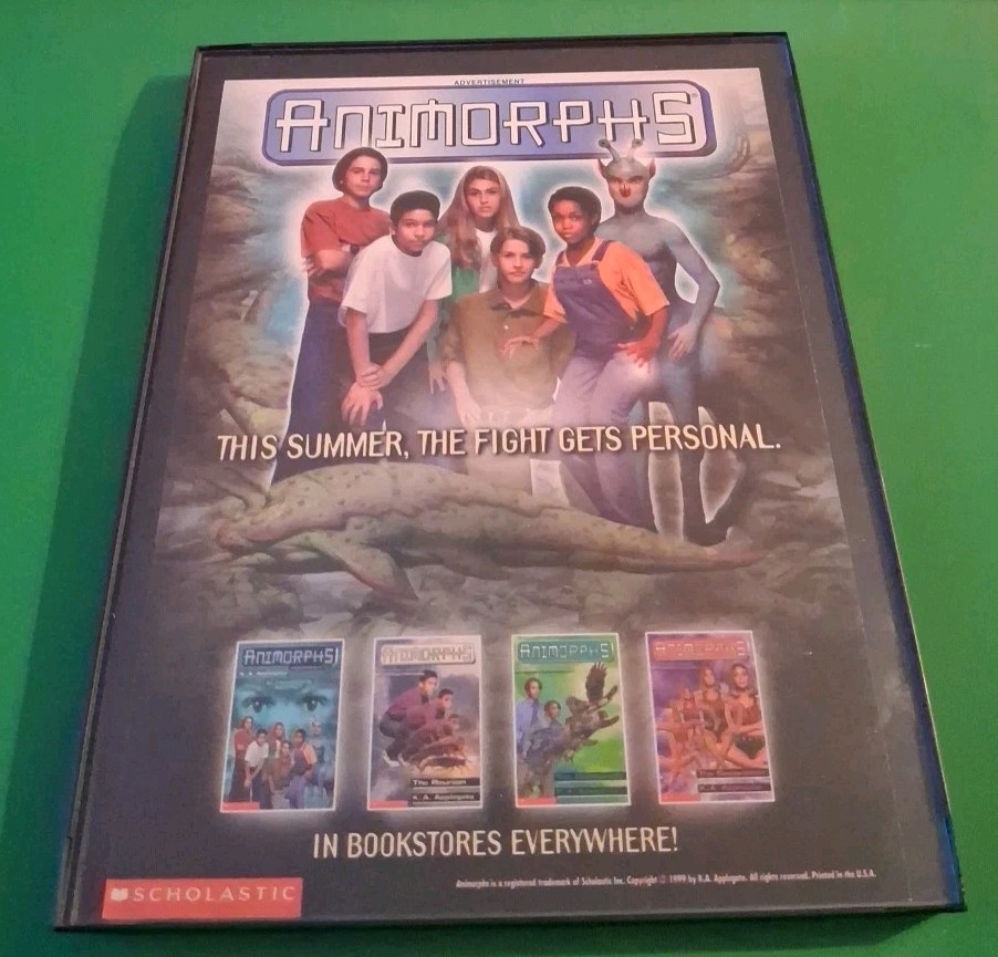 Animorphs Scholastic Books Framed Print Ad 1999 8.5x11 