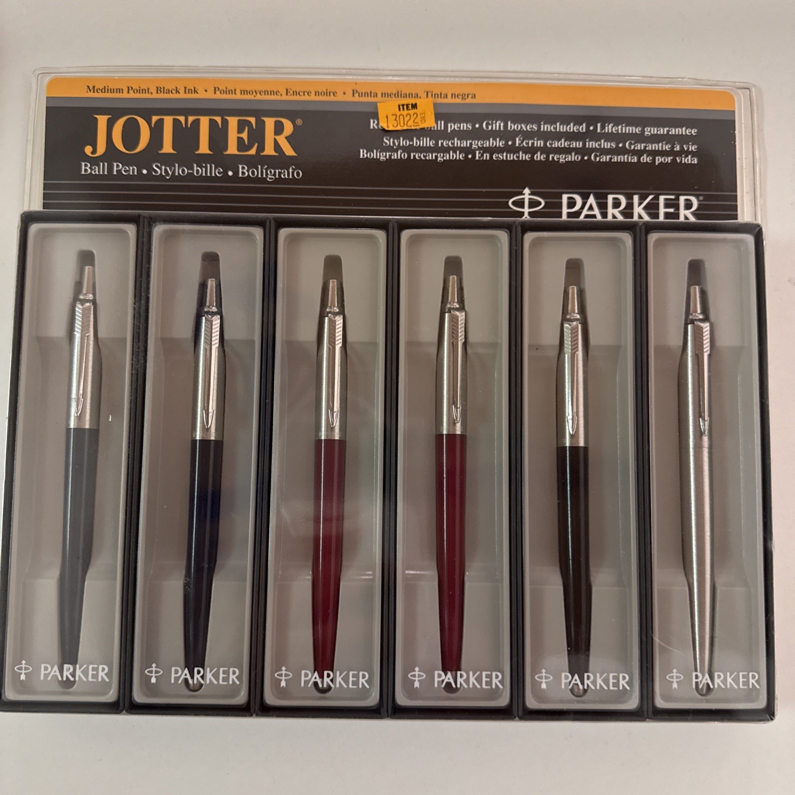 1994 Parker Jotter Ball Pens Medium Point, Black Ink: 78032 & 13332 Made In USA