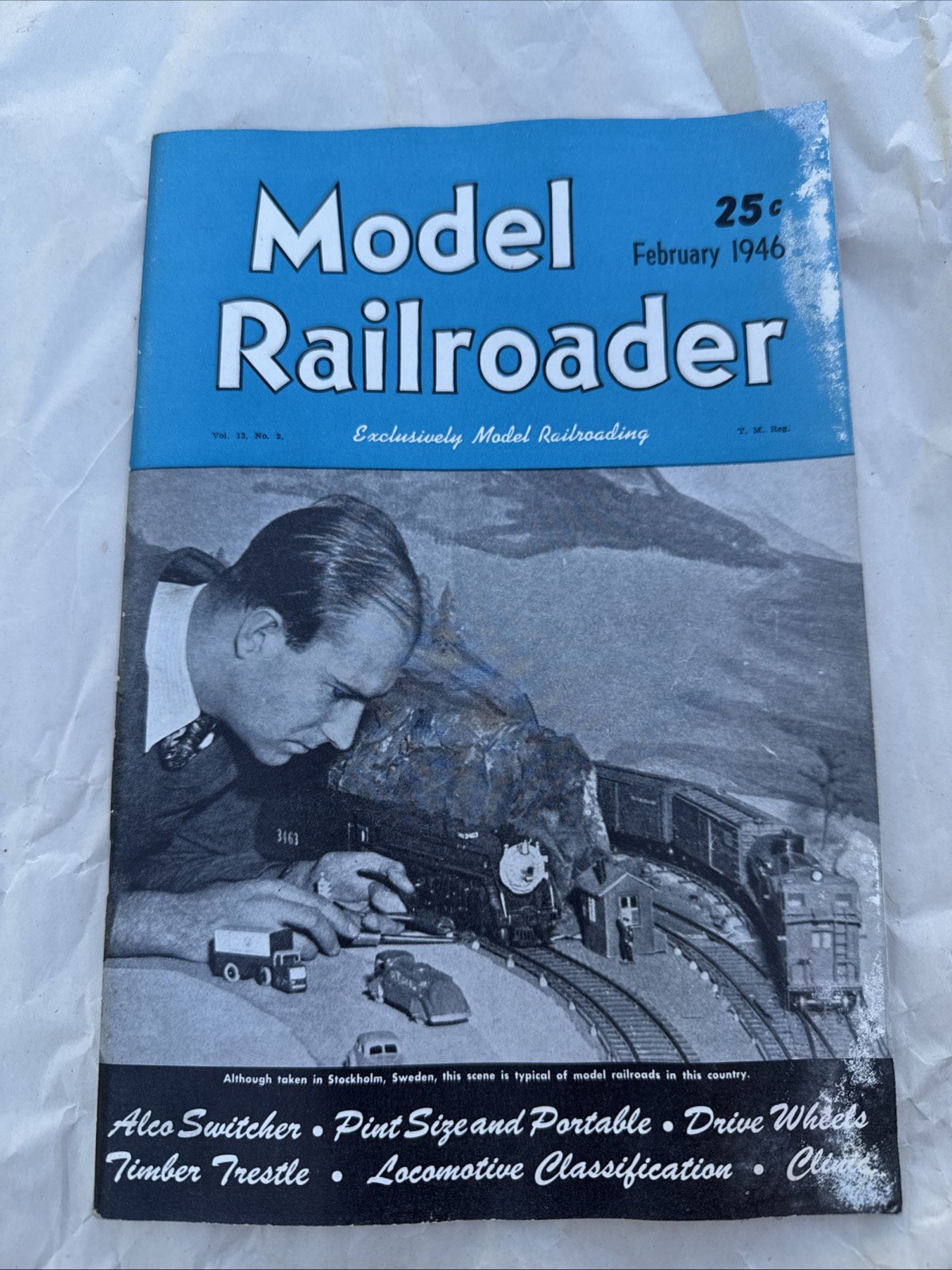 Model Railroader Magazine Feb 1946 Railroad Trains Layouts See Pics Vintage