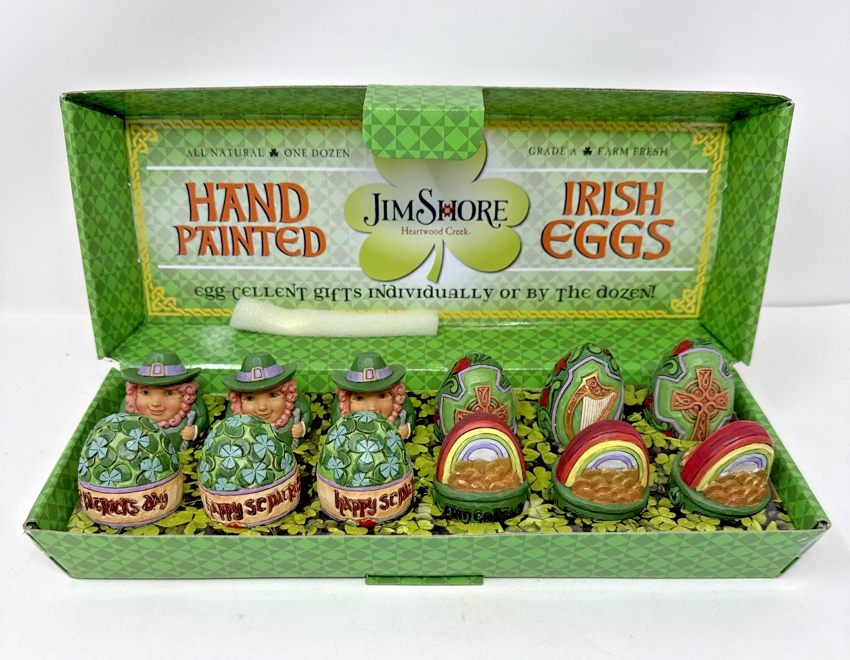 Jim Shore Heartwood Creek Irish Eggs Complete 12pc Boxed Set NEW 6001075