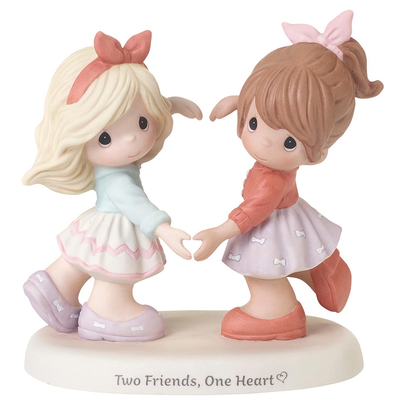 Precious Moments Two Girls Making Hearts With Hands Figurine Friends 192001 New