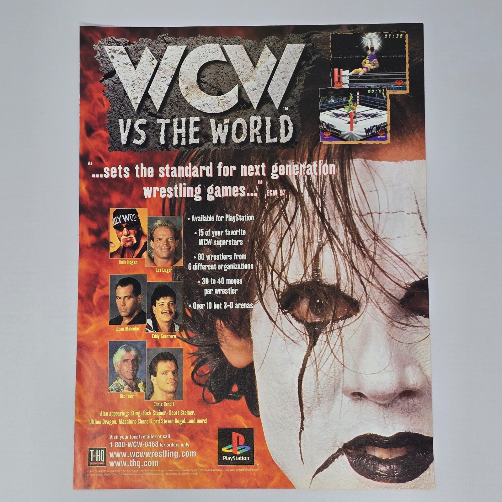 WCW Vs The World PlayStation 1 PS1 Generation Print Ad/Poster