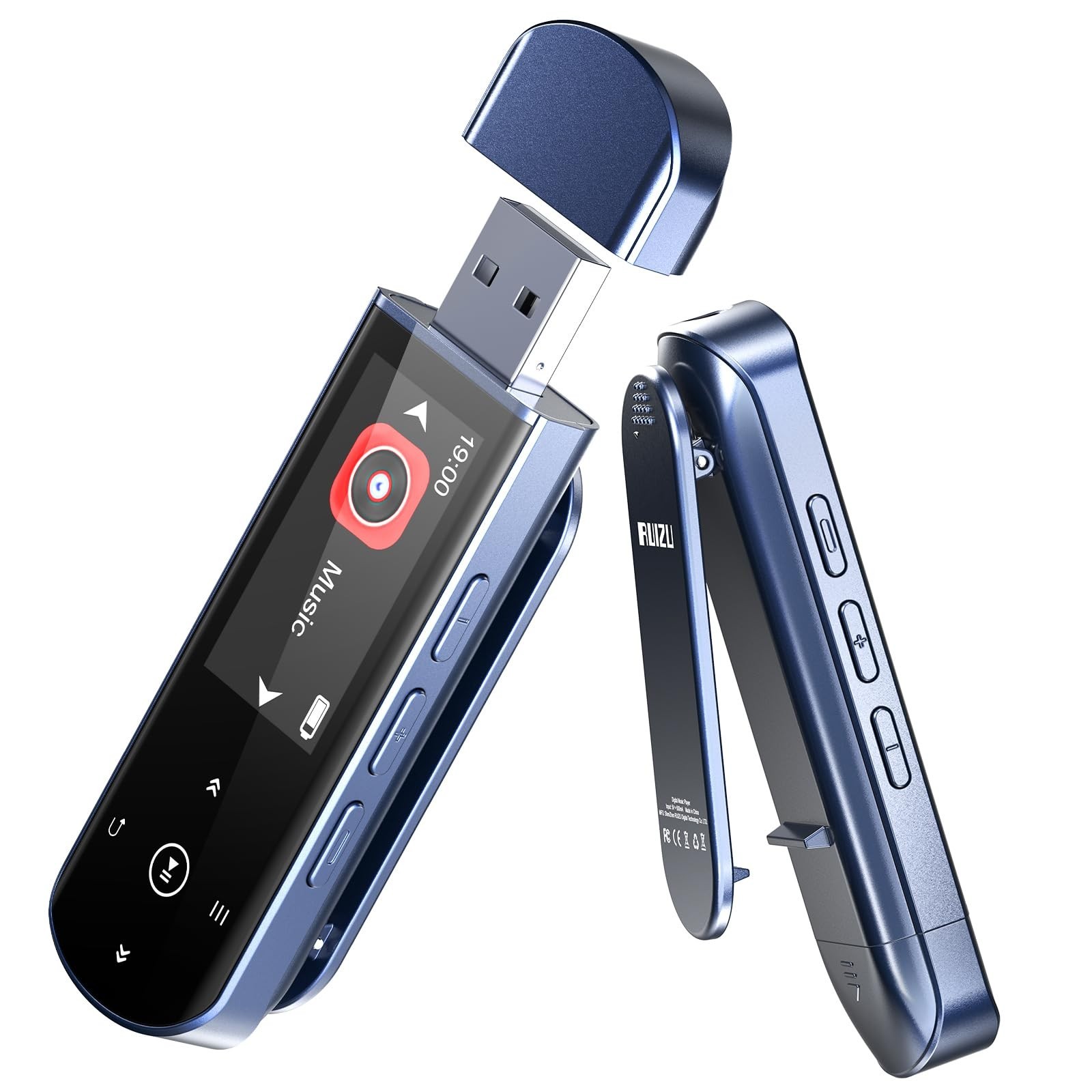 RUIZU 64GB USB MP3 Player with Bluetooth 5.3, Clip Jam Portable Music Player ...