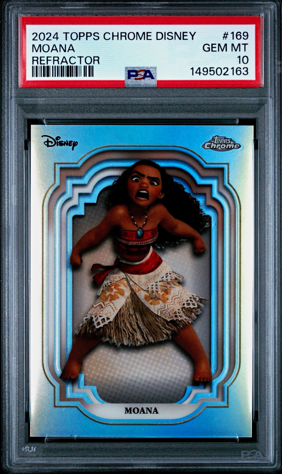 2024 Topps Chrome Disney Moana Refractor #169 PSA 10 Gem Mint 
