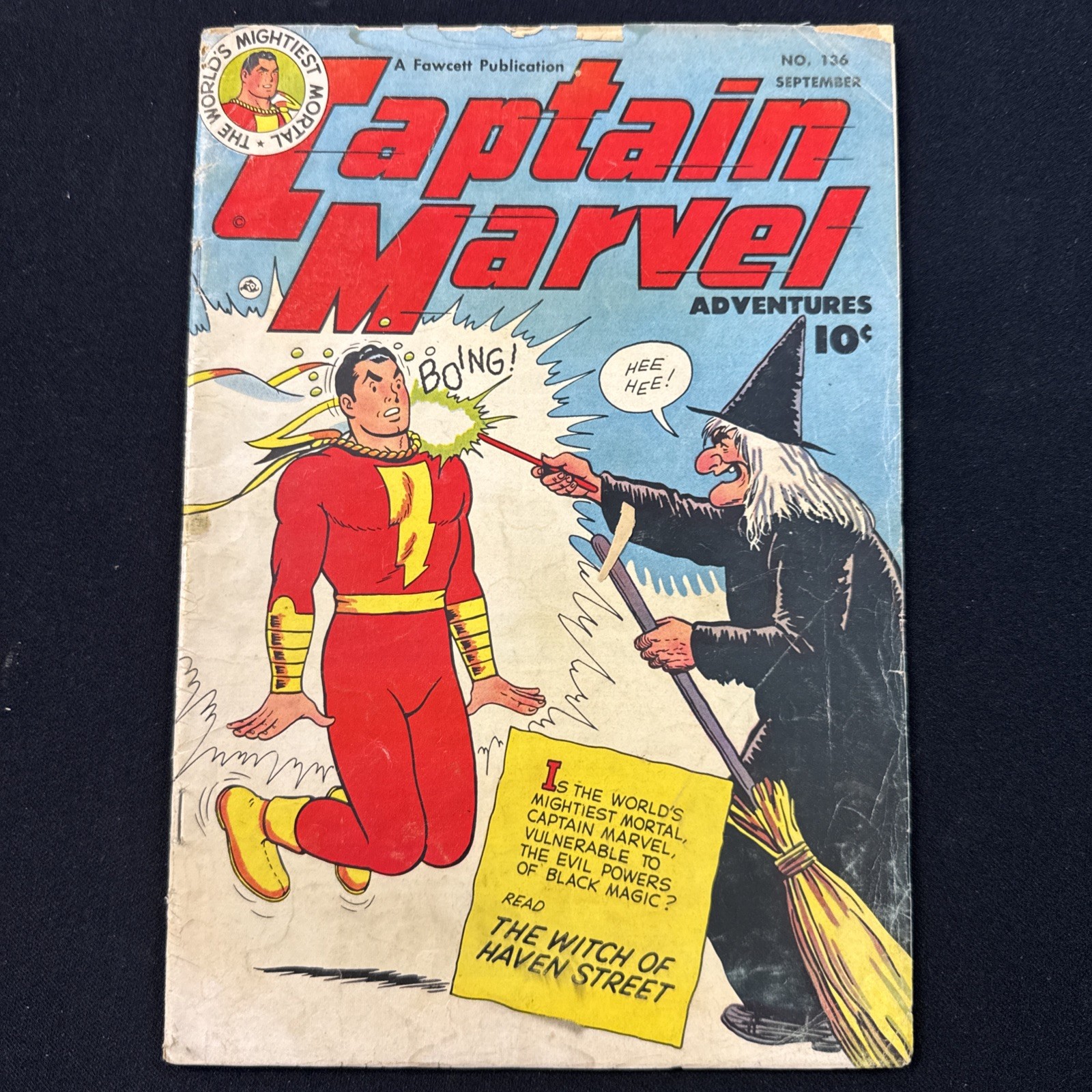CAPTAIN MARVEL ADVENTURES #136 VG- 3.5 Golden Age 1952 FAWCETT Shazam Vs Witch
