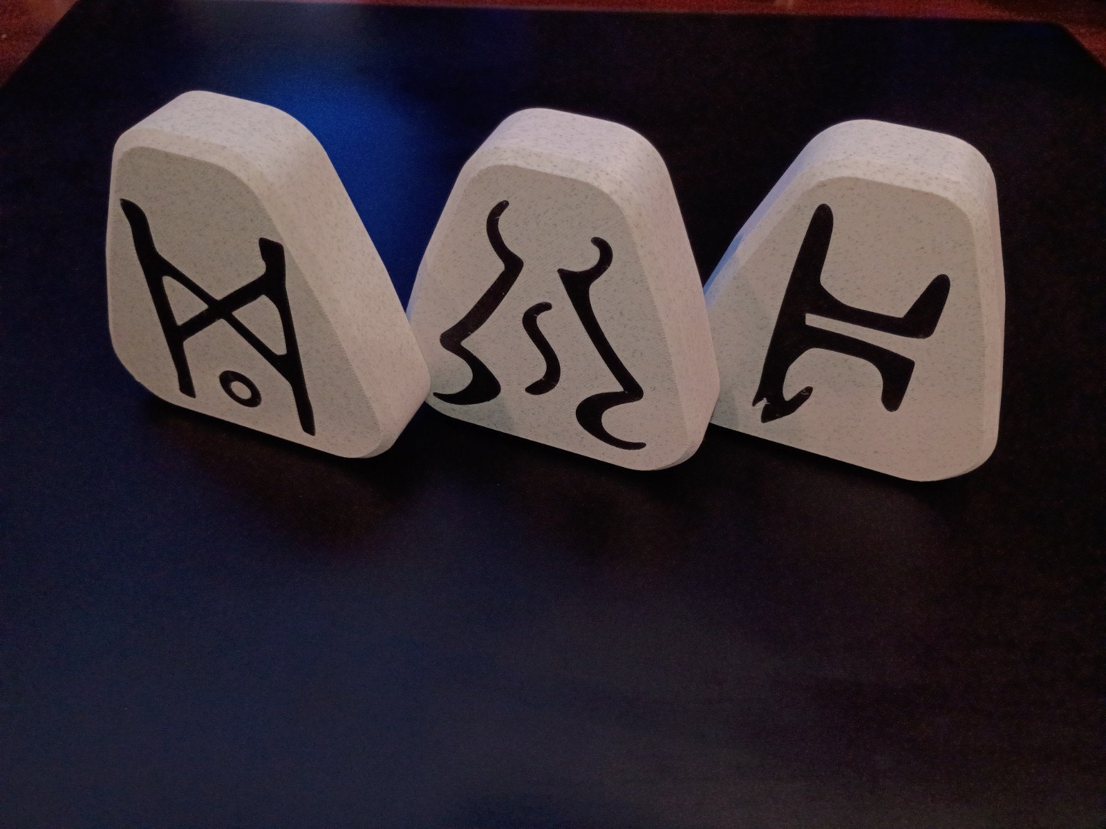 Diablo 2 Enigma Runes, Fan made Desk, Shelf gadget JAH, ITH, BER runes.