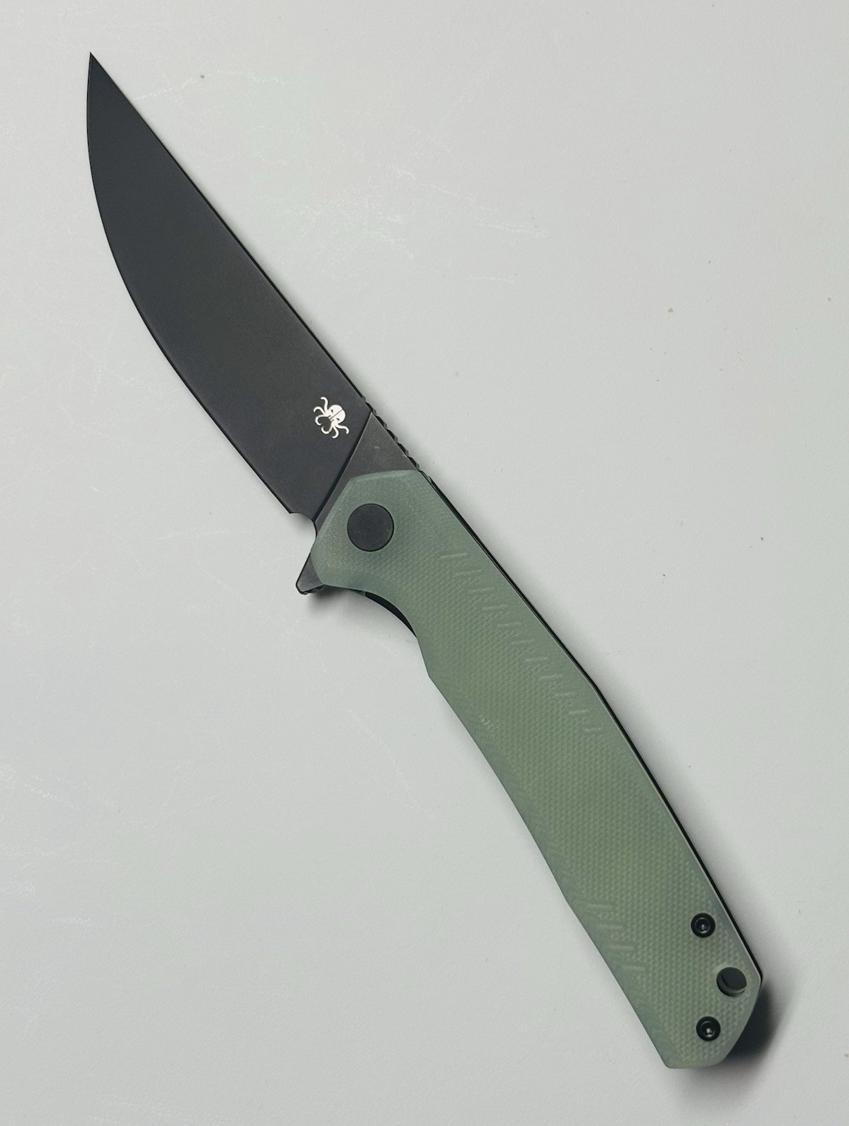 Klaken The Flint Folding Knife 3.54” Black 14C28N Steel Drop Point Jade G10 NEW