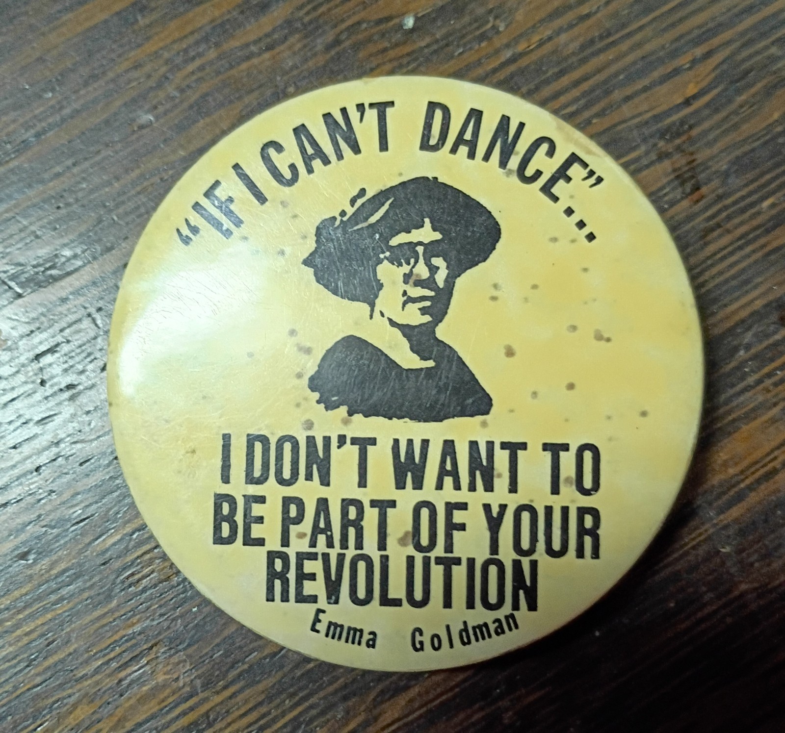 Vintage Emma Goldman  Anarchist  Femminist WOMENS EQUAL RIGHTS Protest Cause Pin