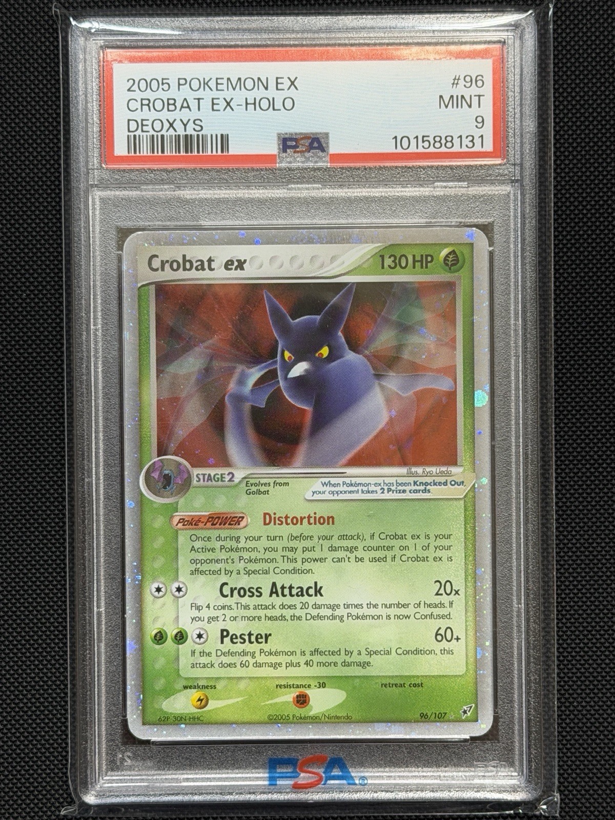 Pokémon EX Deoxys 2005 Crobat ex Holo 96/107 PSA 9