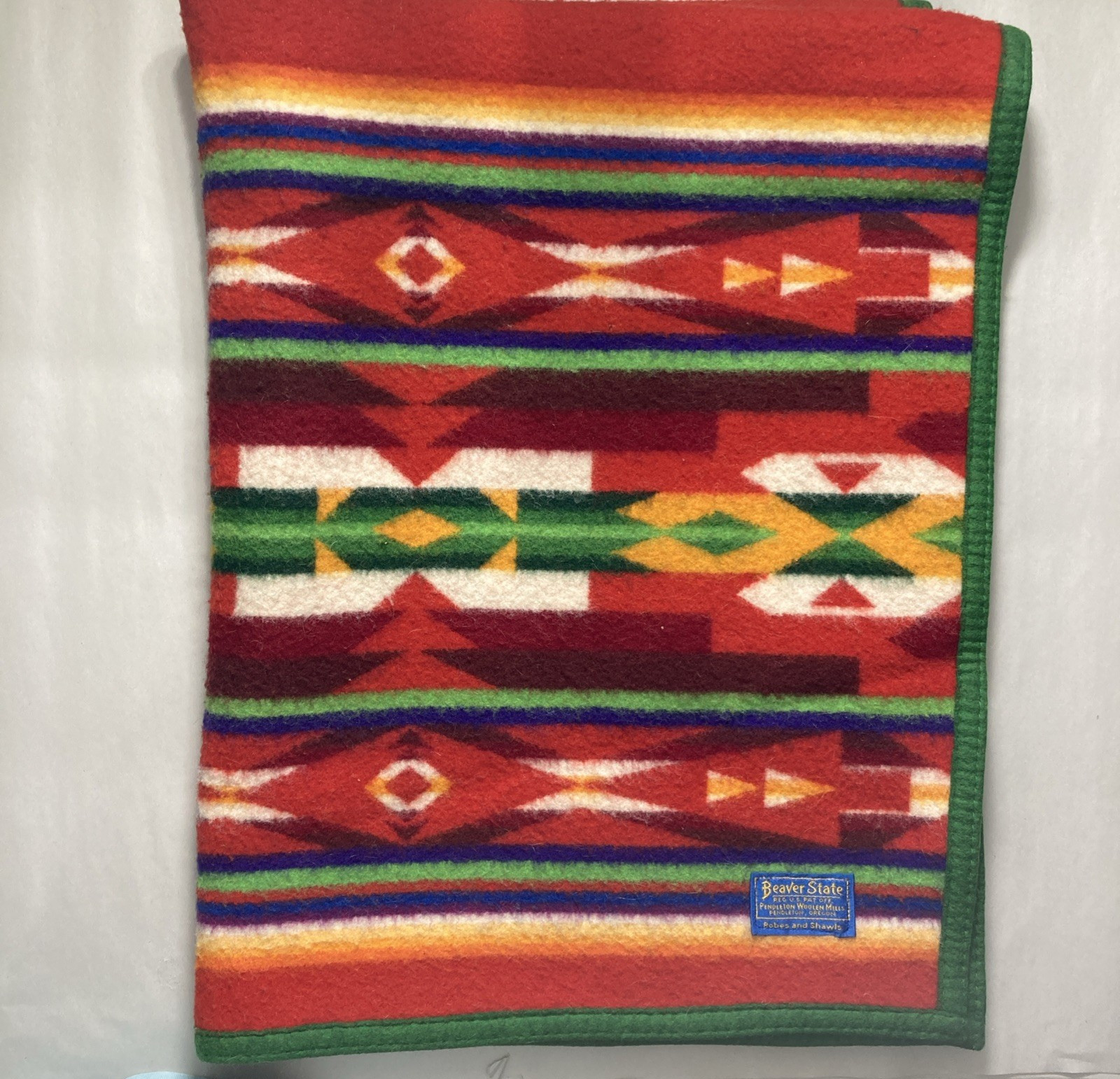 Pendleton Beaver State Wool Blanket Shawl 42\