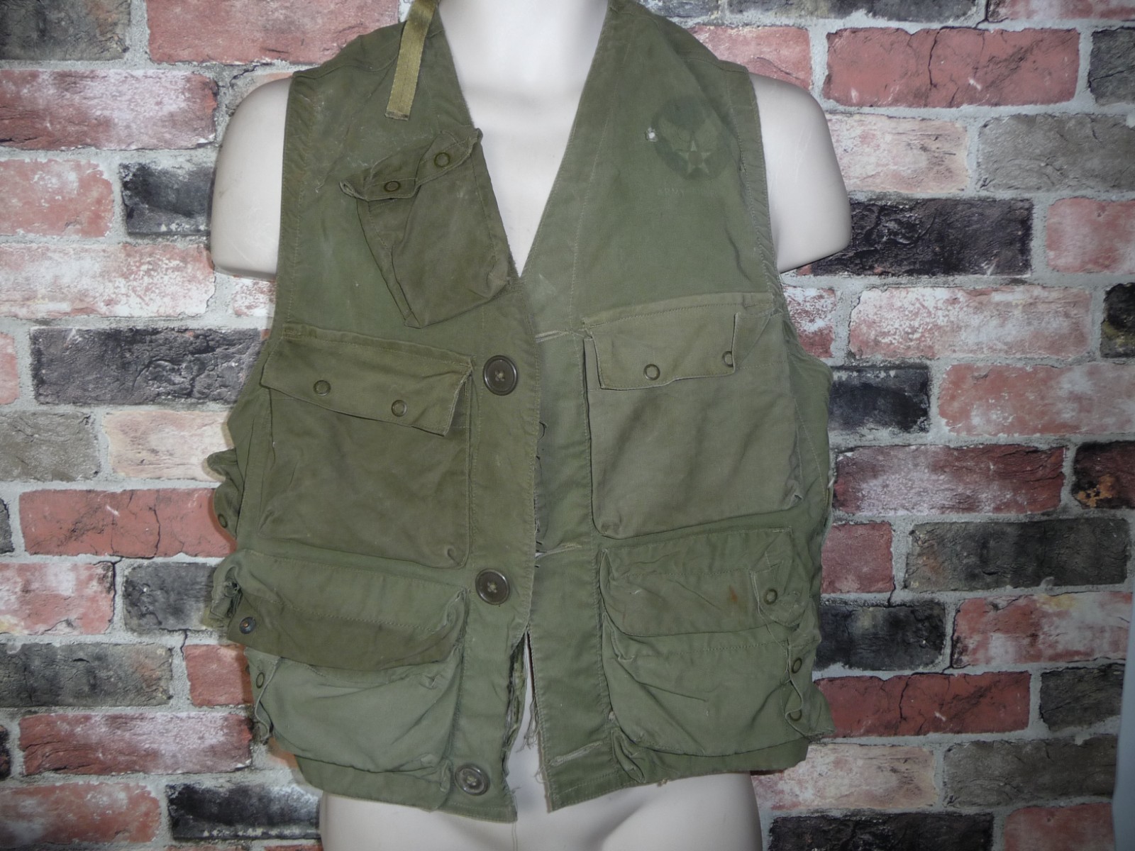 VINTAGE WWII US ARMY AIR FORCE EMERGENCY SUSTENANCE VEST C-1 W/ HOLSTER L@@K