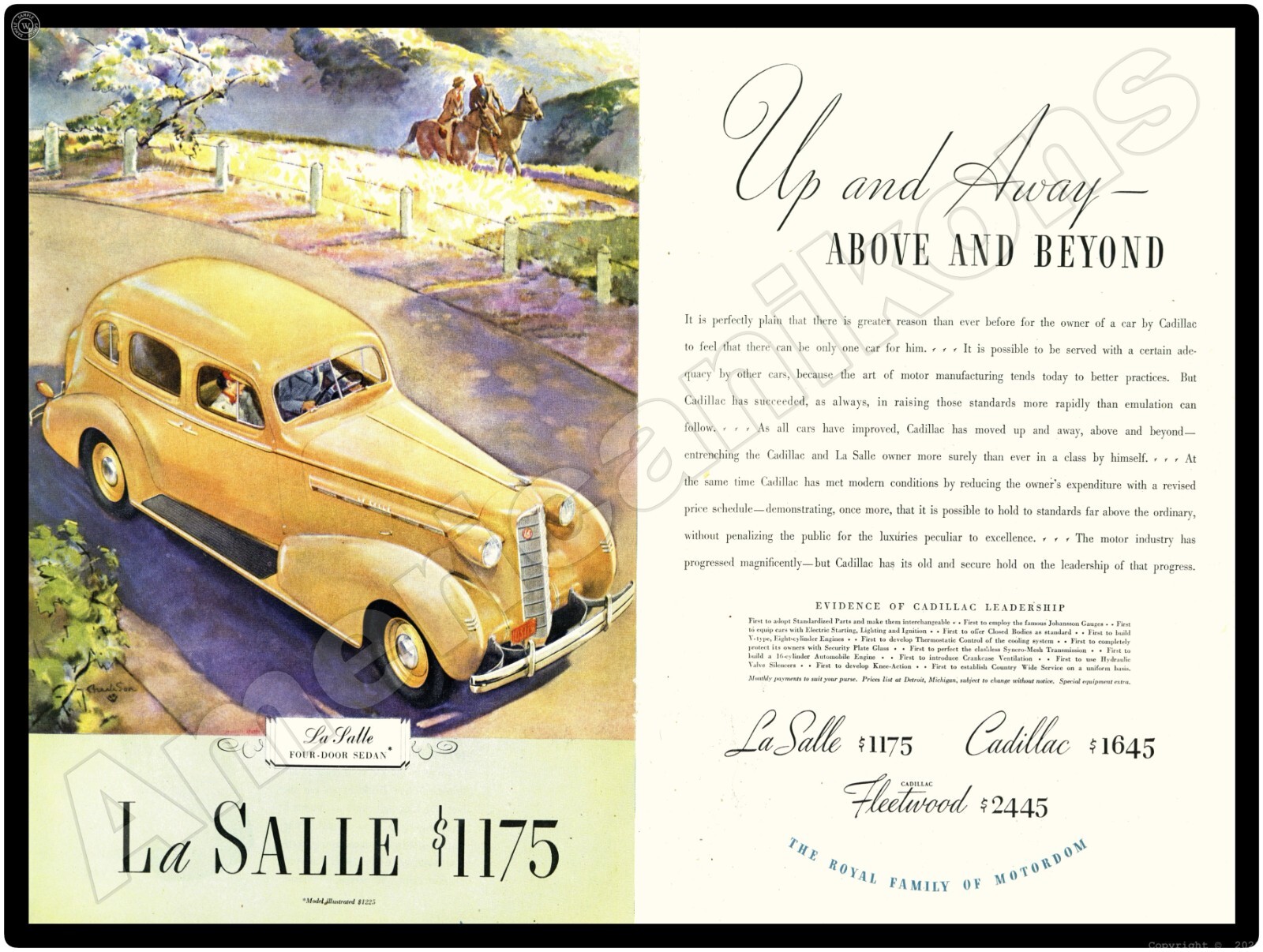 1936 LaSalle Four Door Sedan NEW Sign - 24