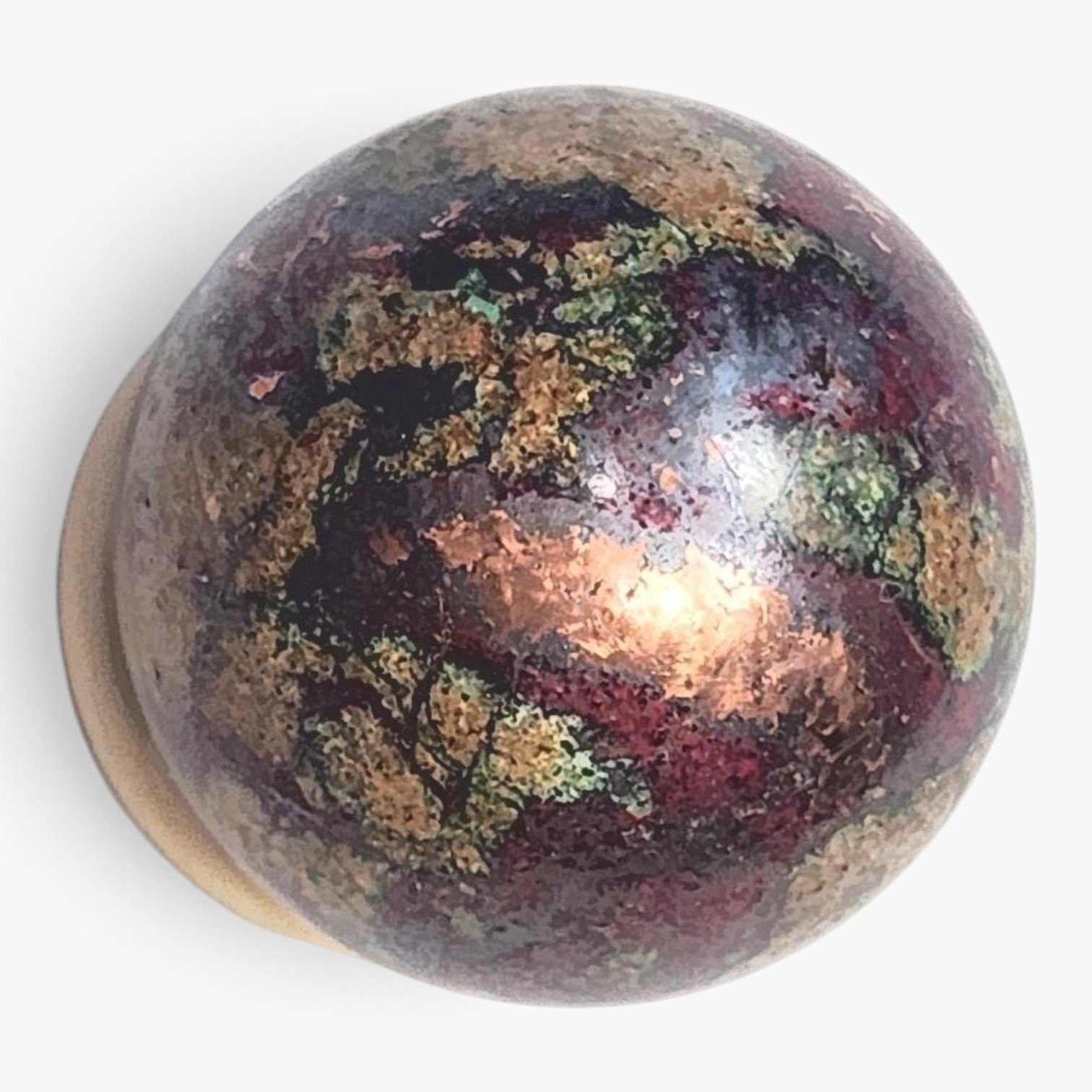 Native Copper and Cuprite in Matrix 29mm Decor Sphere for Home or Office 6562