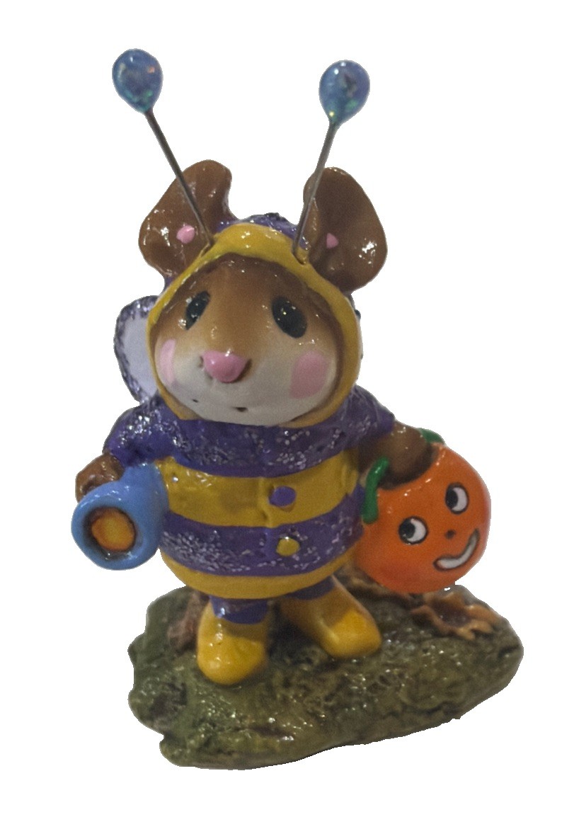 WEE FOREST FOLK  BEE DAZZLED PURPLE GLITTER MINT Retired 2000