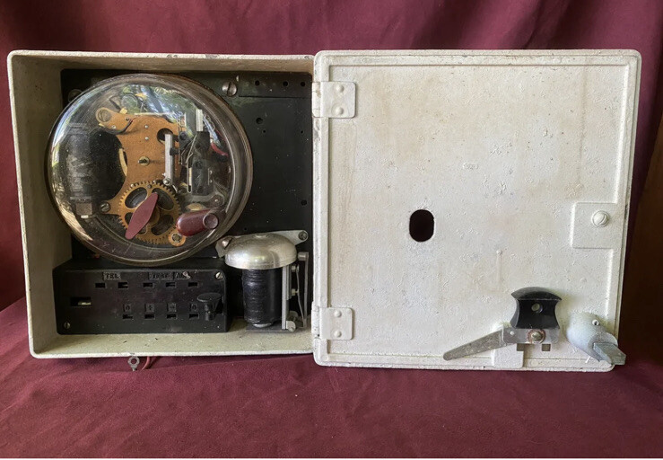 Vintage Gamewell Fire Alarm Call Box Inner Works WORKING With Mechanism Cover