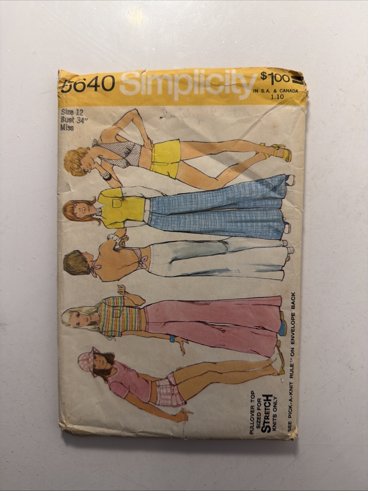 Simplicity 5640 bust 34” Size 12 Miss. Used In Good Condition.