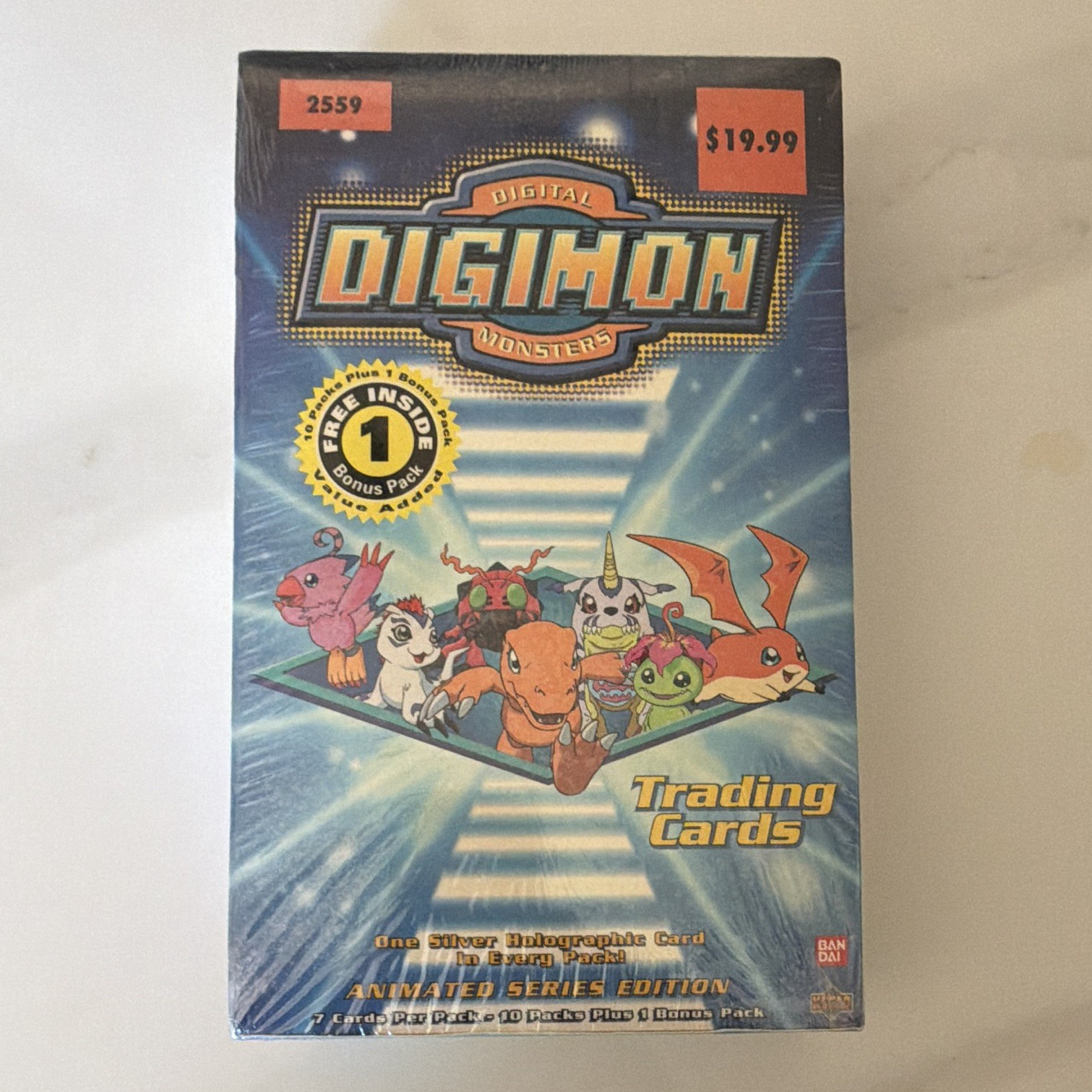 Bandai Digimon Animated Series Edition Digital Trading Cards Box 7 Cards