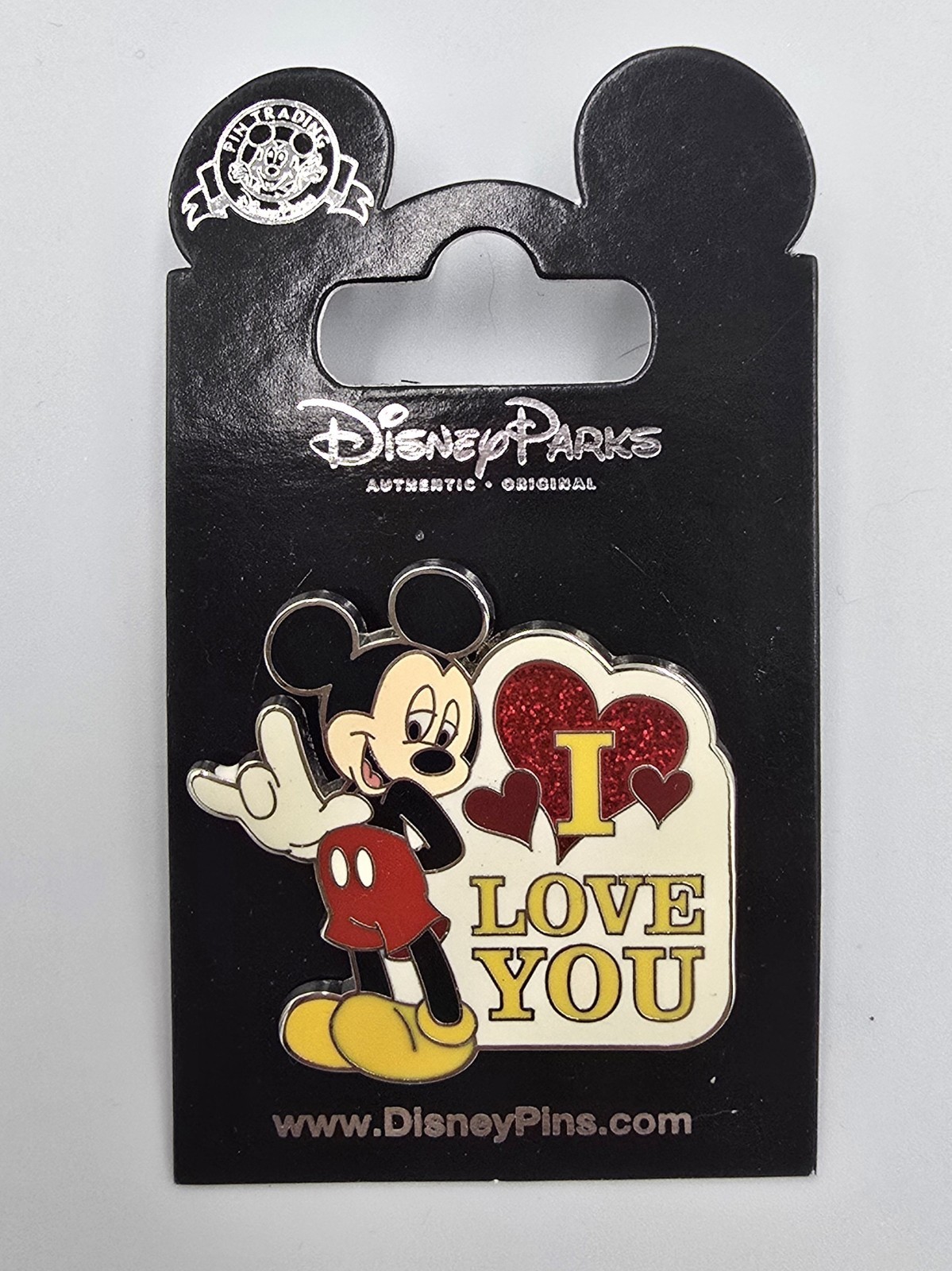WDW Disney Parks Collection Mickey Mouse I Love You Pin BNWT (3A)