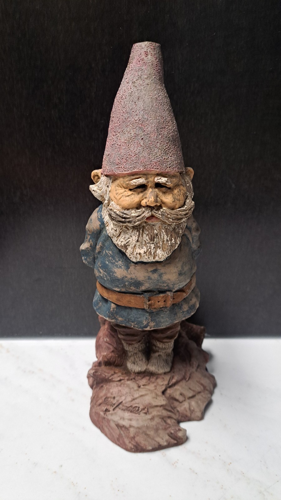 Vintage Artina Gnome Resin Sculpture 1988 Signed By Artist