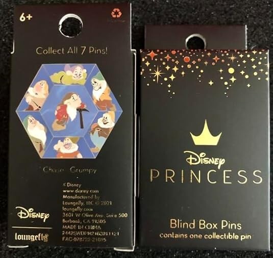 Snow White & The Seven 7 Dwarfs Gem Disney Blind Box Pin Loungefly Dwarves