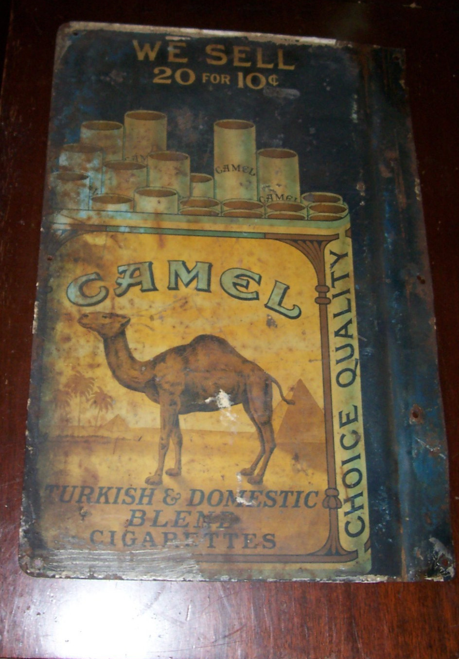 Antique Camel Cigarettes 12 x 18 Metal Sign