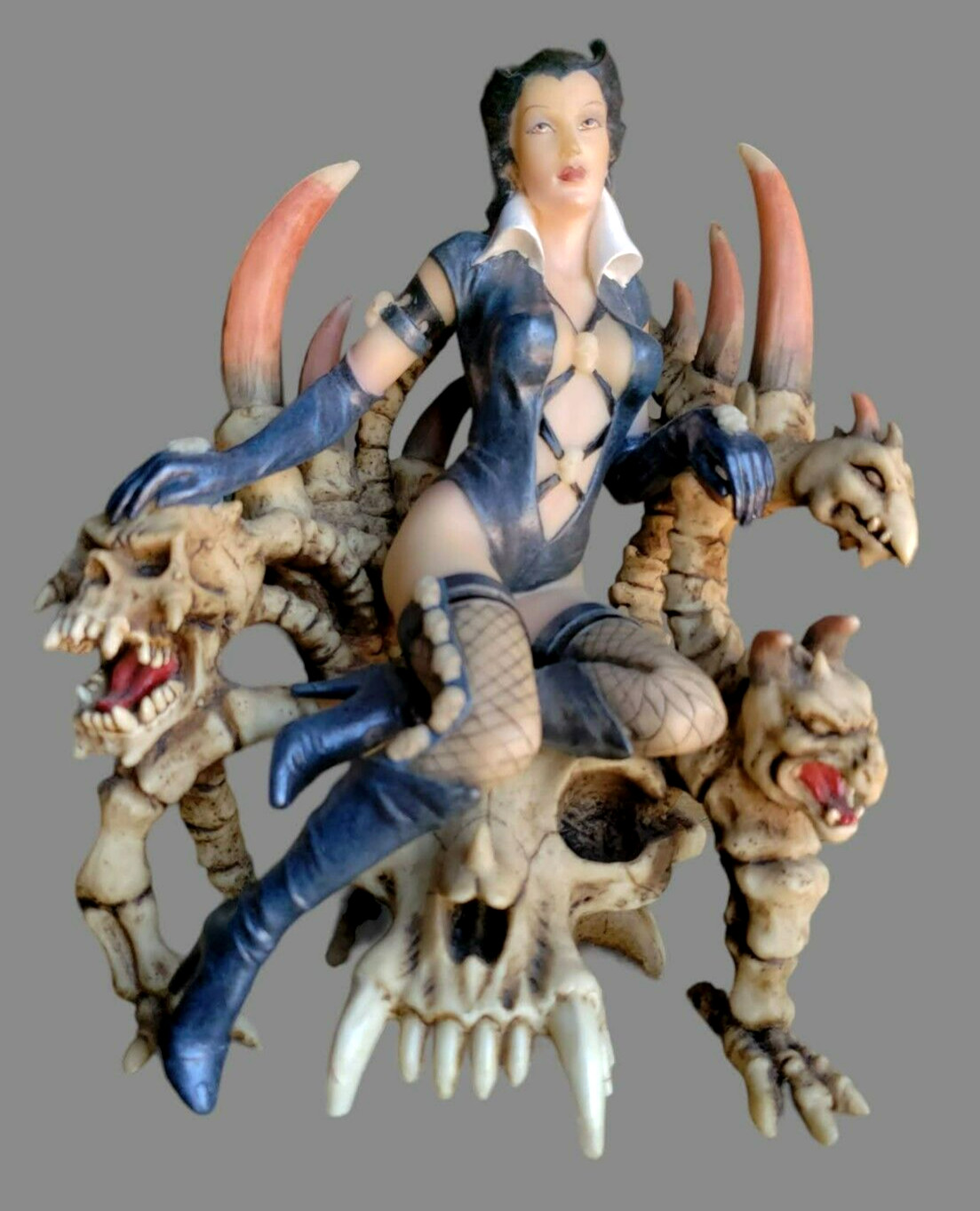 Gothic Lady On A Throne Of Bones Statue - Nemesis Now Daemonica 
