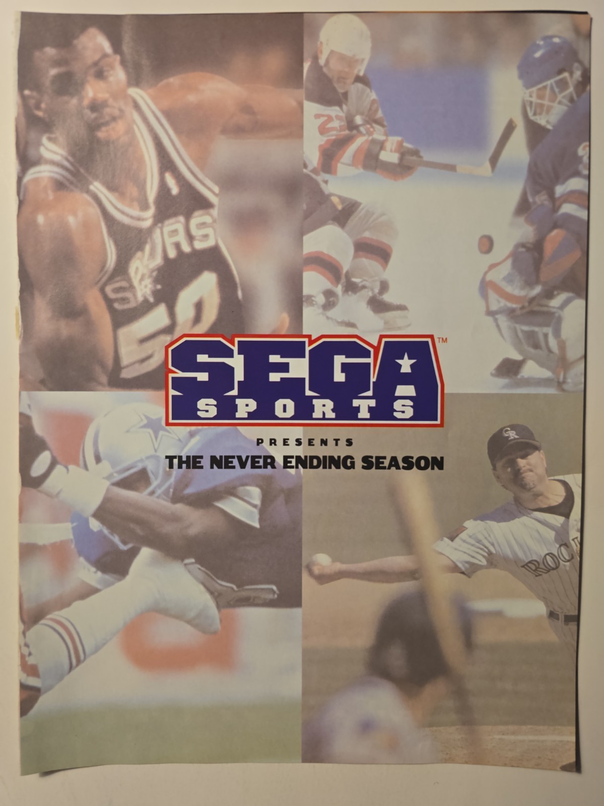 Rare 1994 Sega Sports Never-Ending Season 8-Page Gatefold Catalog Booklet