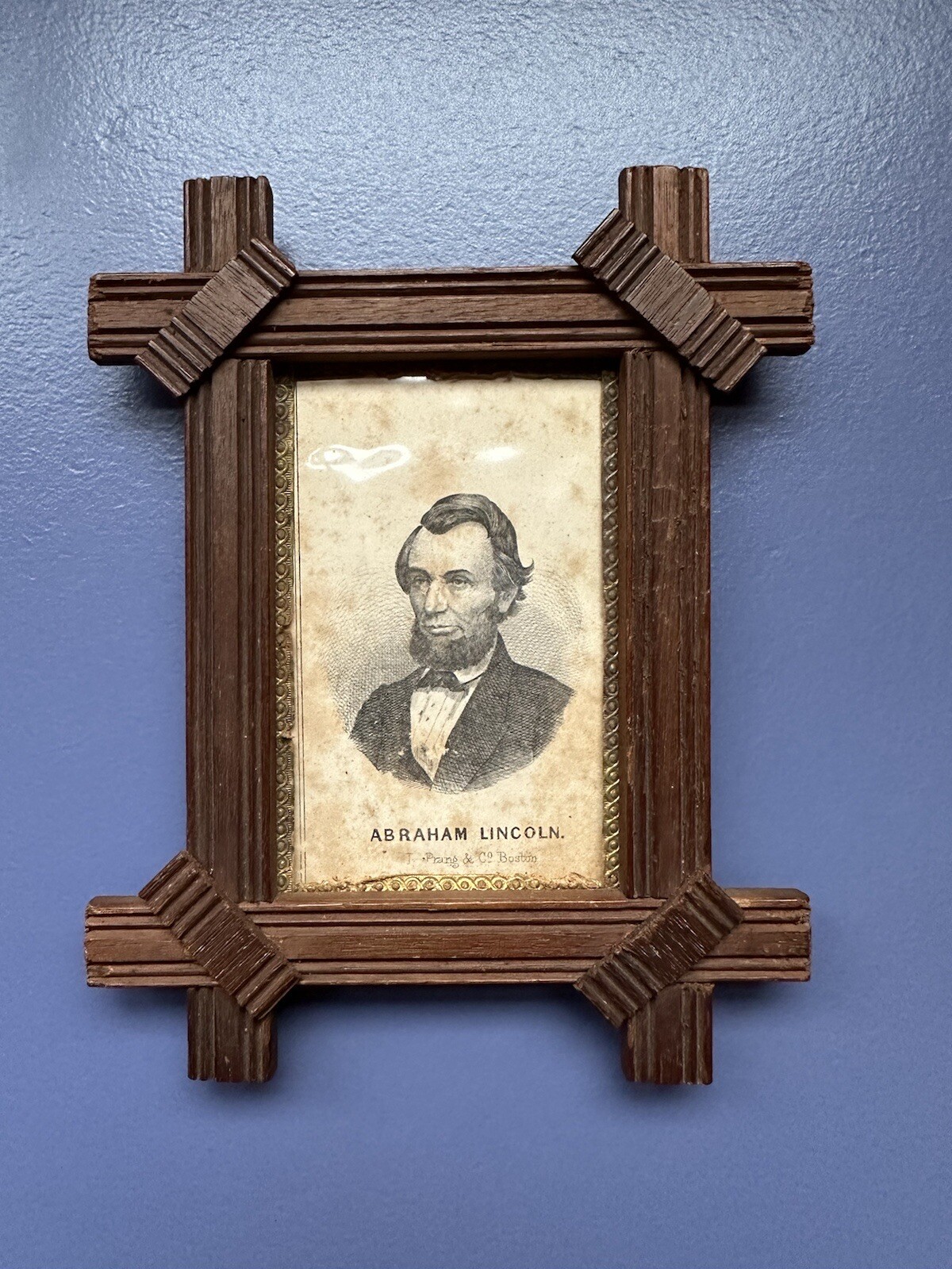 1861 Abraham Lincoln First Edition Louis Prang & Co. Boston lithographic card