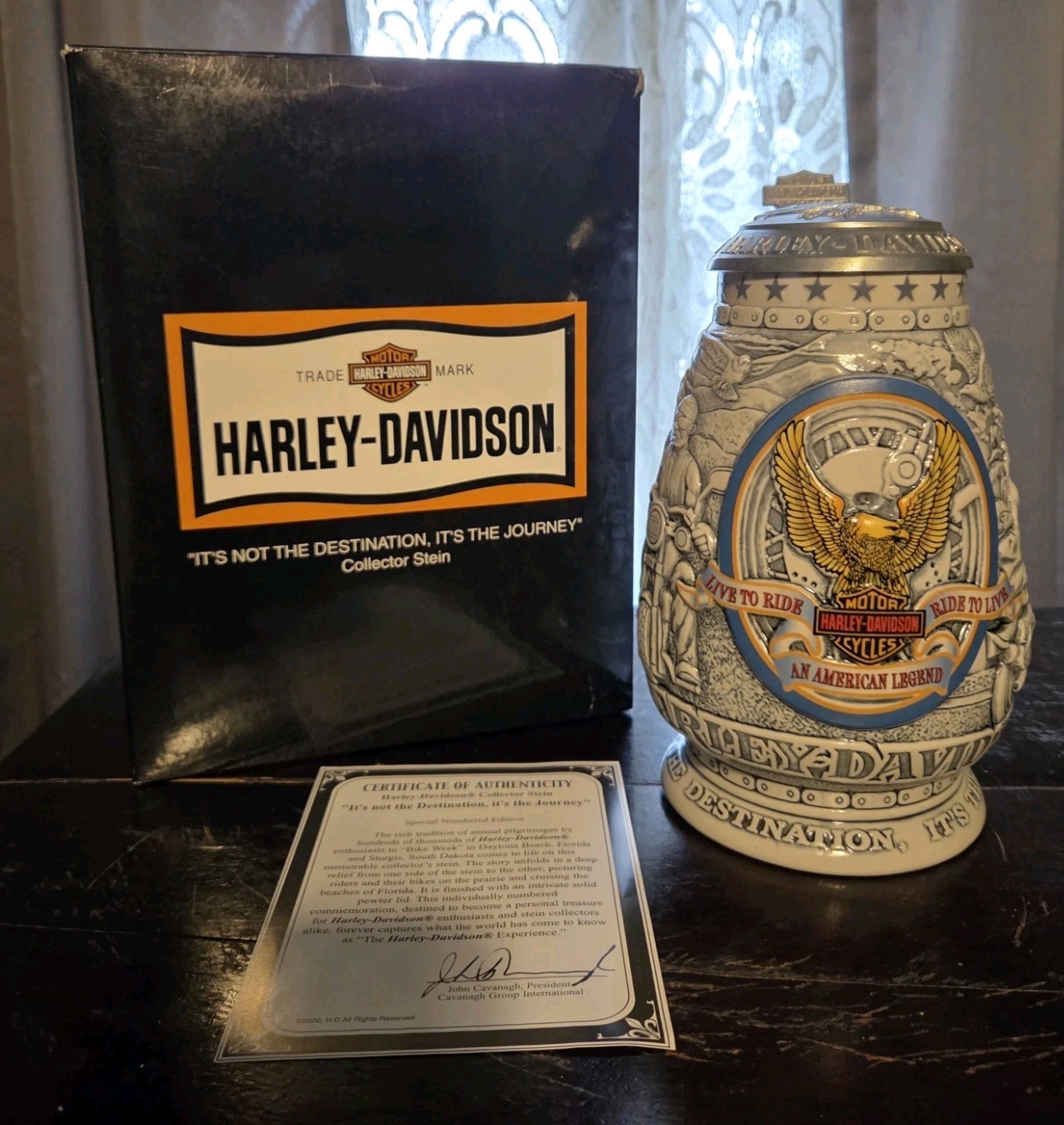 2000 Harley-Davidson Collector Stein - It's Not The Destination It's The Journey