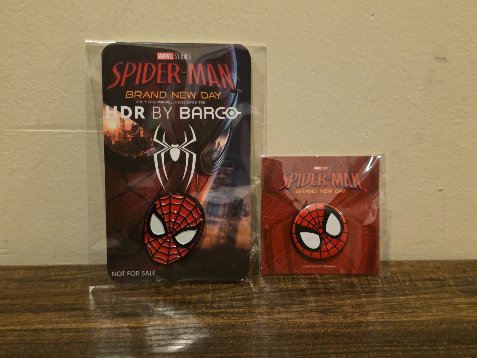 2x Spider-Man: Brand New Day Collectible Pins