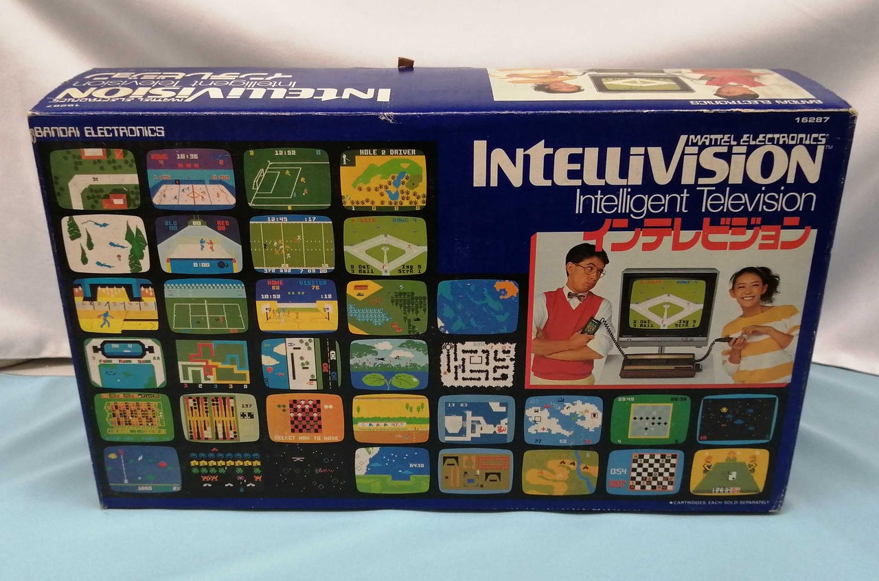  BANDAI Intellivision 16287 Video Game Console 1982 With Box Manual Cable 