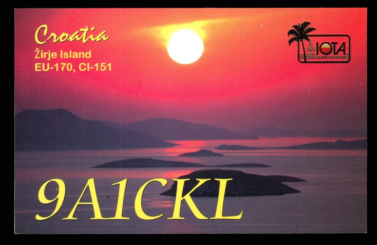 QSL Amateur Radio card – Croatia – Select sign call from list – F