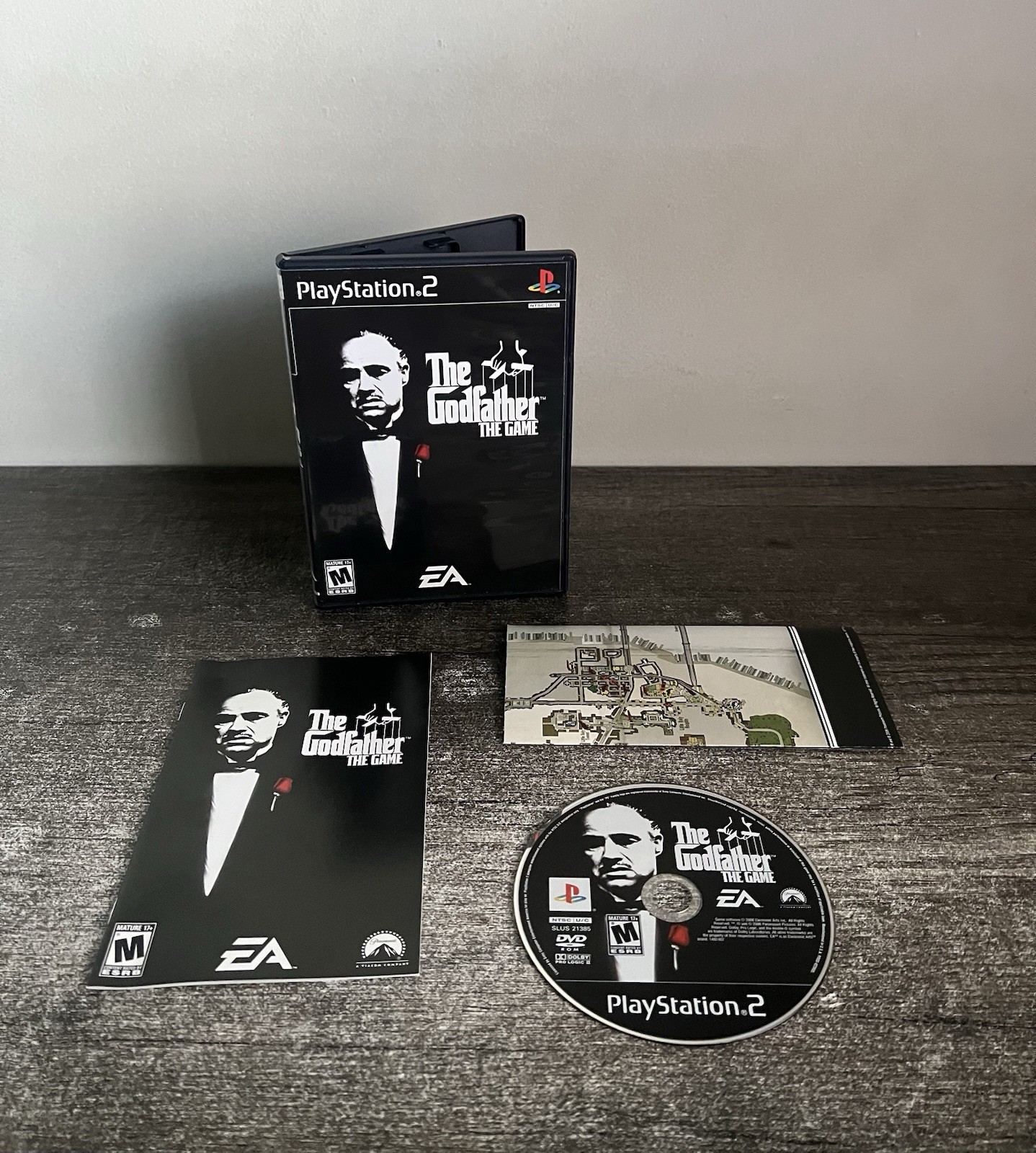 The Godfather The Game PlayStation 2 PS2 2006 CIB With Map Black Label MINTY