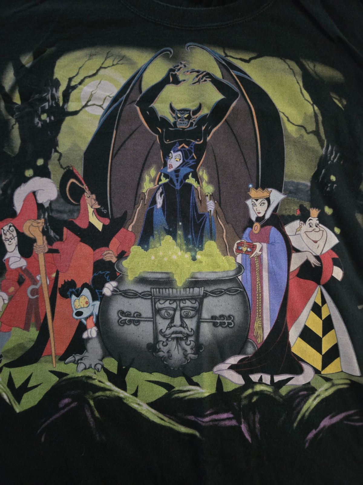 Vintage 90s Disney Villains Shirt X-Large Double Sided Chernbog Maleficent  More