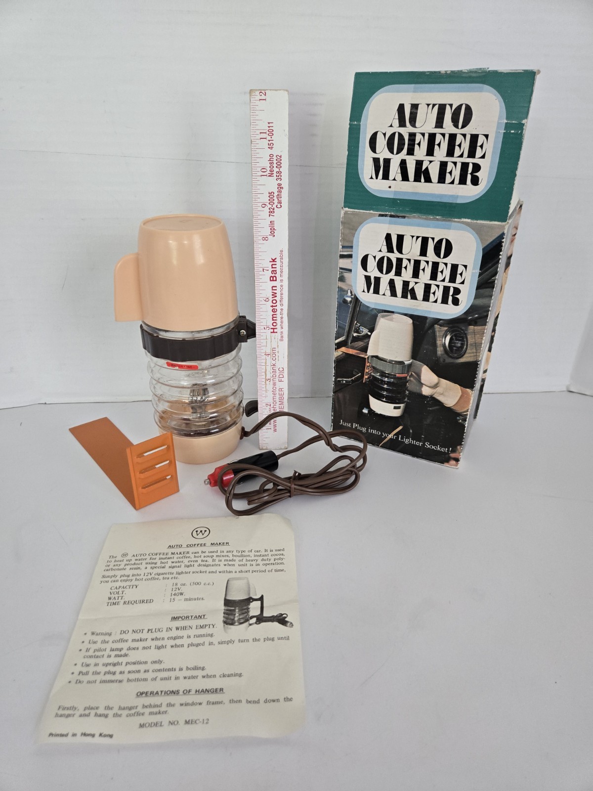 Vintage 1960-1970\'s Auto Coffee Maker #MEC-12 Original Box Tested 