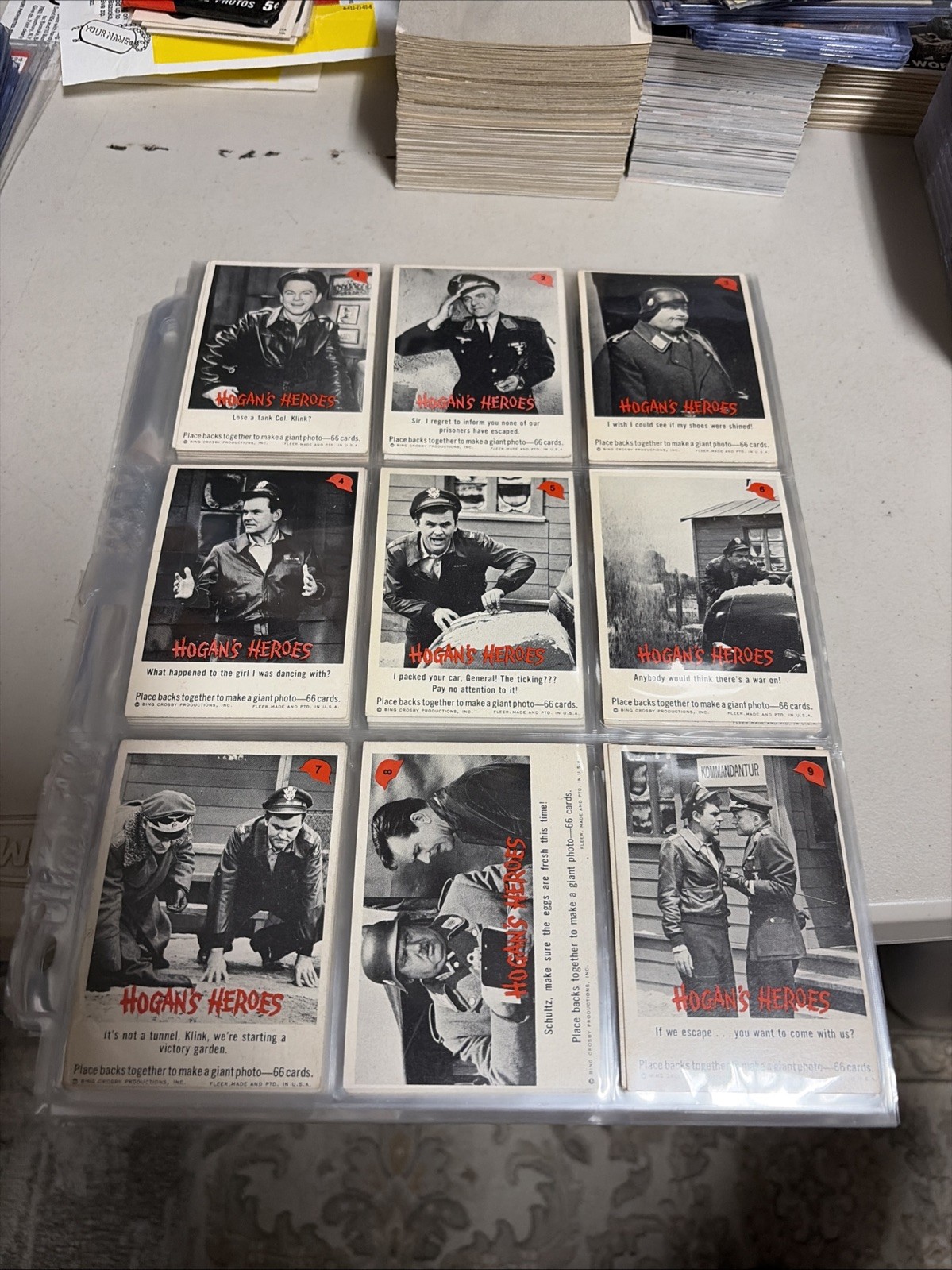 Vintage 1966 Fleer Hogan's Heroes Complete 66 Card Set
