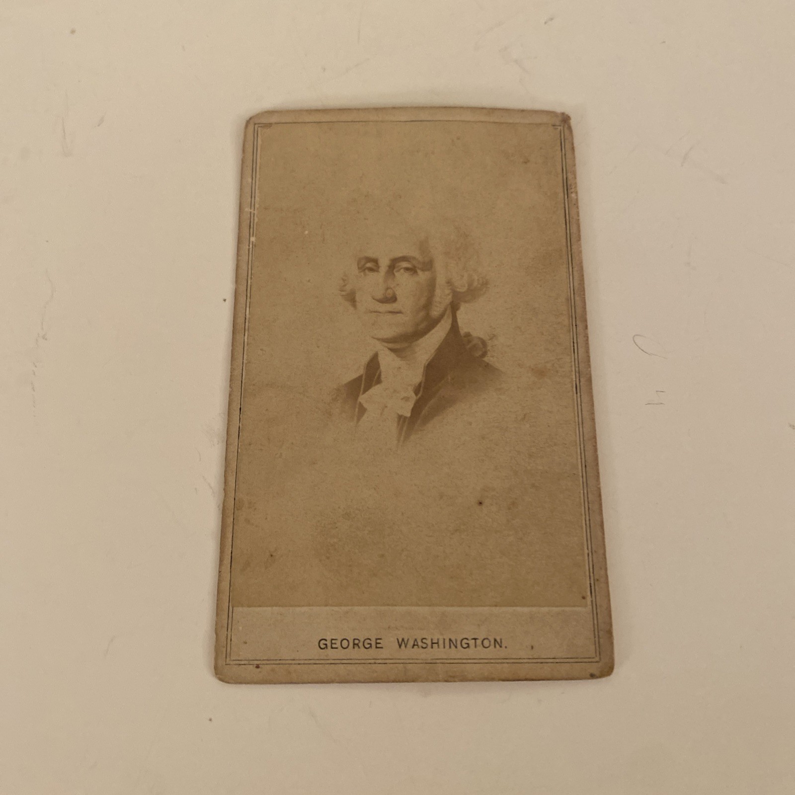 1800\'s CDV George Washington Photo Vintage First President American Hero