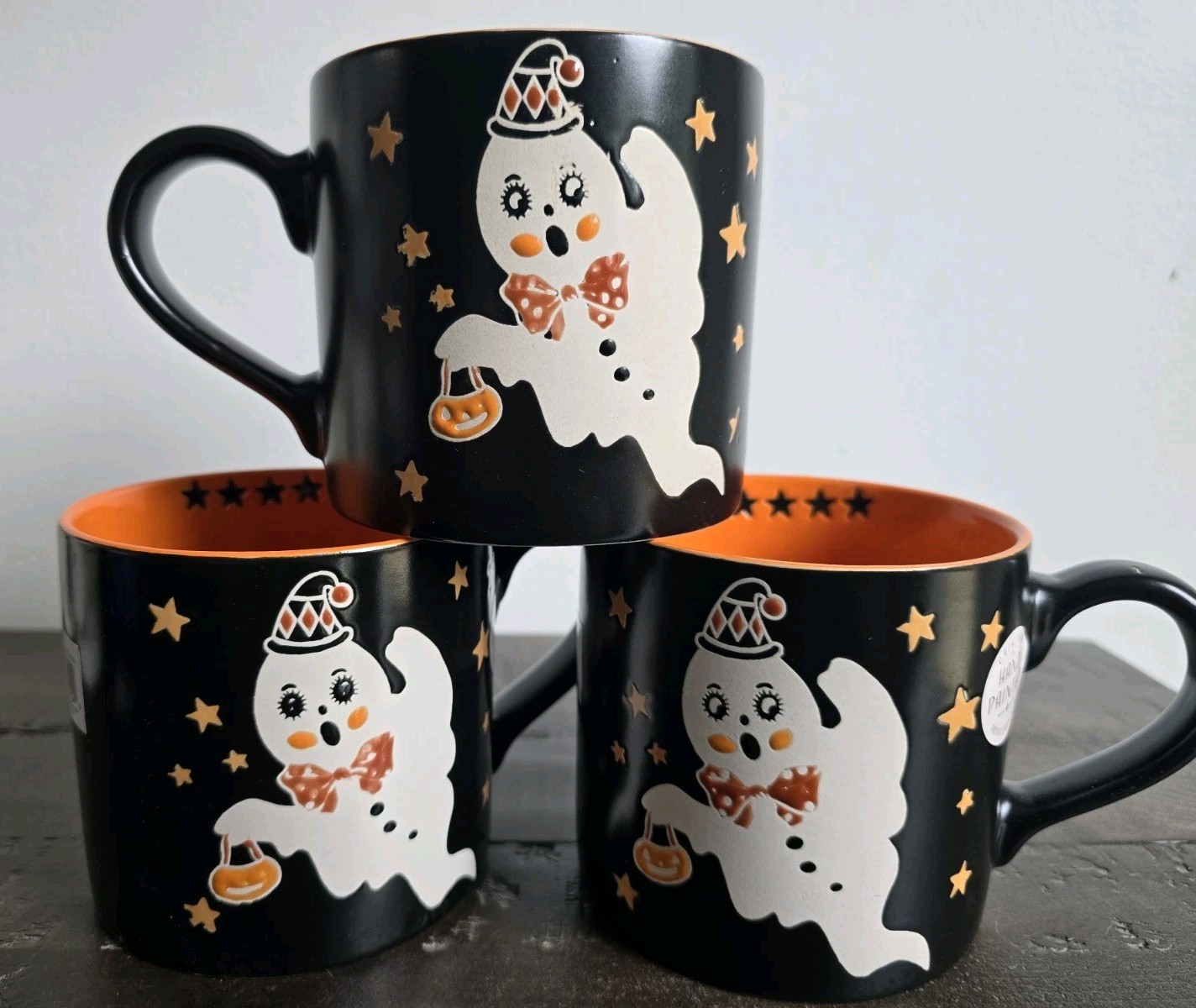 (3) RARE Eli + Ana Clown Ghost Ceramic Halloween Mug PCreep Show Collection