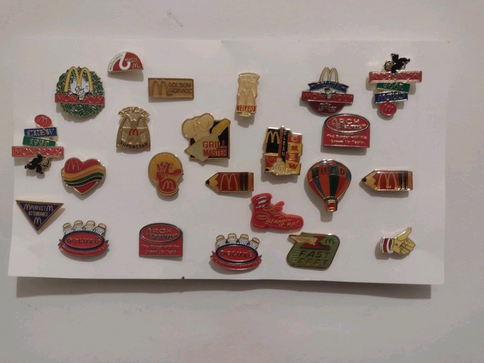 Lot of 23***VTG McDonald's Employee Lapel Pins Crew Monopoly Arches More Unique 