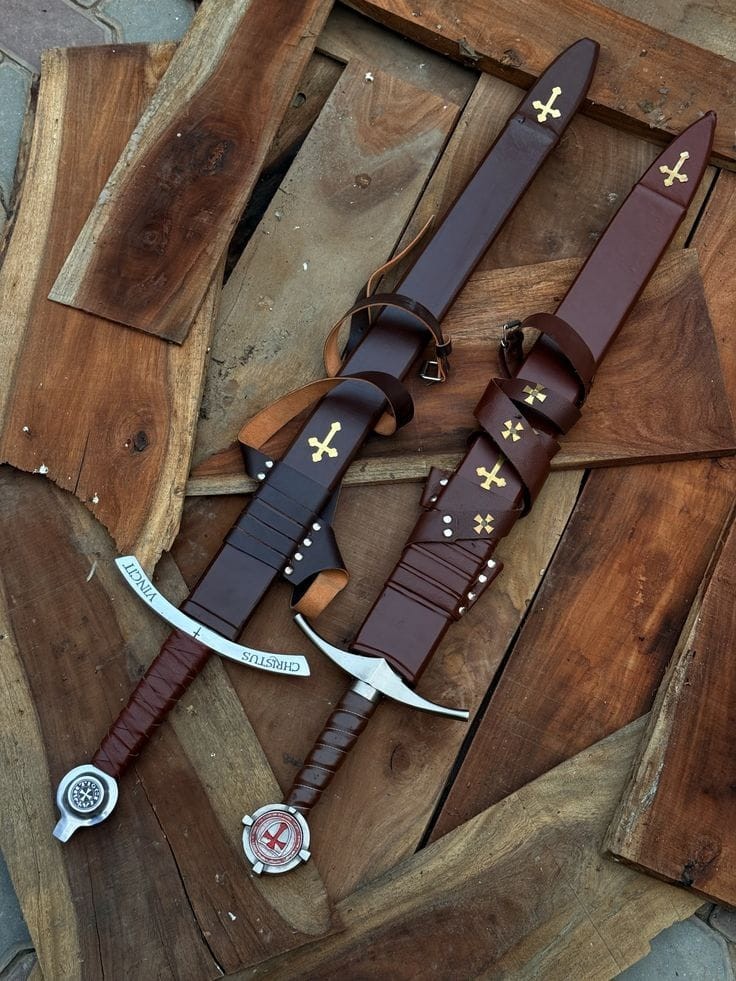 Faithkeeper The Accolade Sword of the Knights Templar - Handmade Medieval Sword