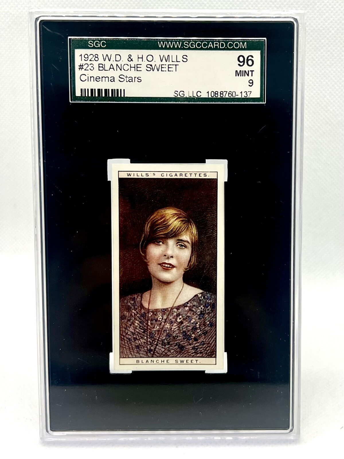 1928 W.D. & H.O. Wills Cinema Stars Set-Break #23 Blanche Sweet SGC 9 Mint