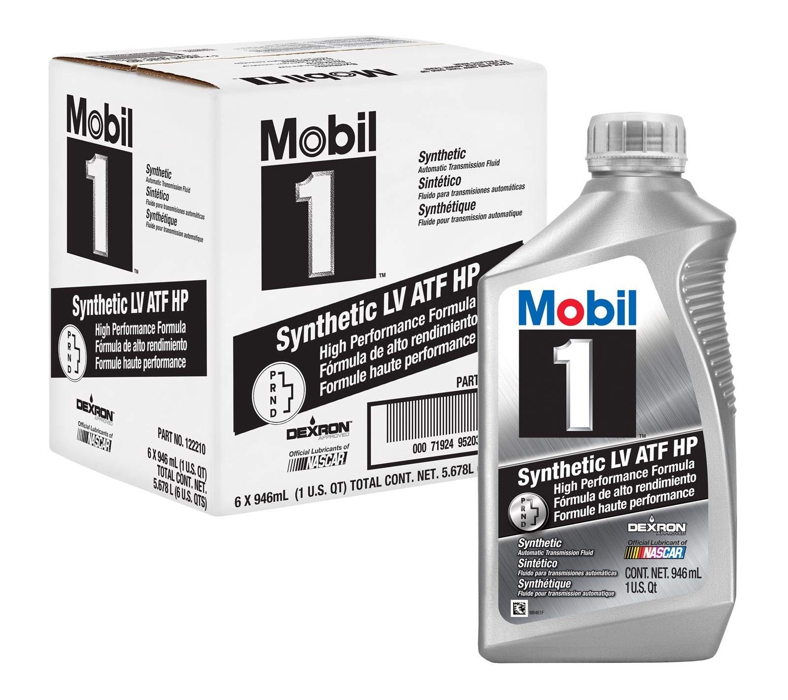 Mobil 1 Synthetic LV ATF HP 6 Quarts Automatic Transmission Fluid High Perfor...