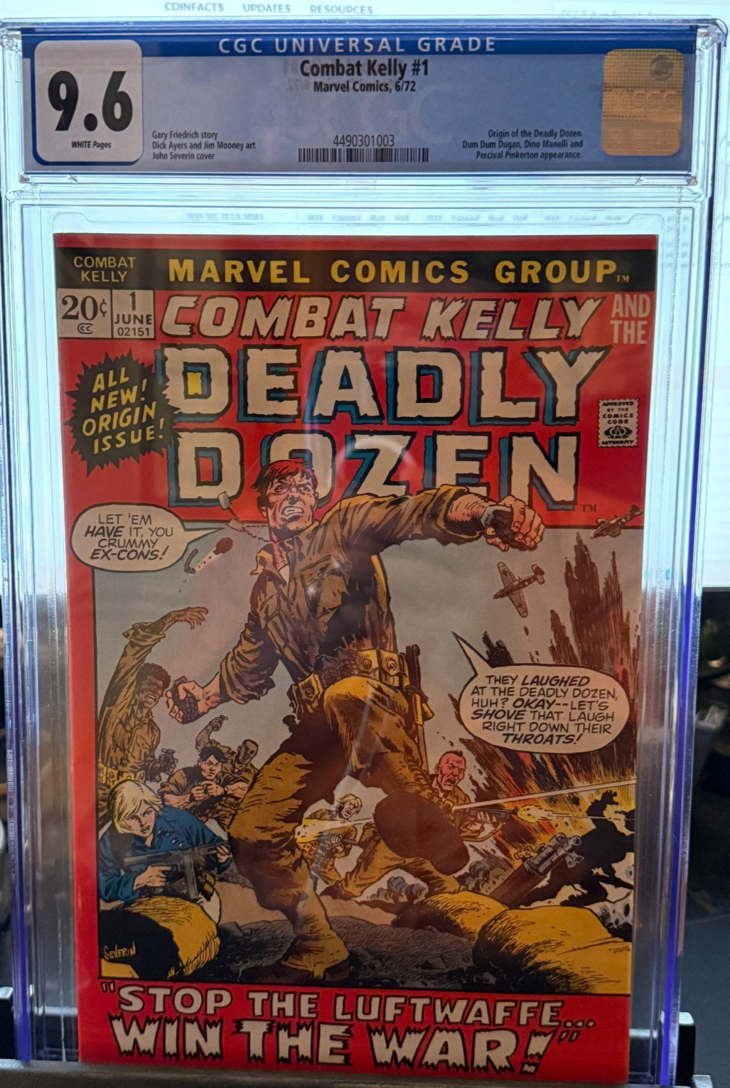 COMBAT KELLY #1 6/72 CGC 9.6