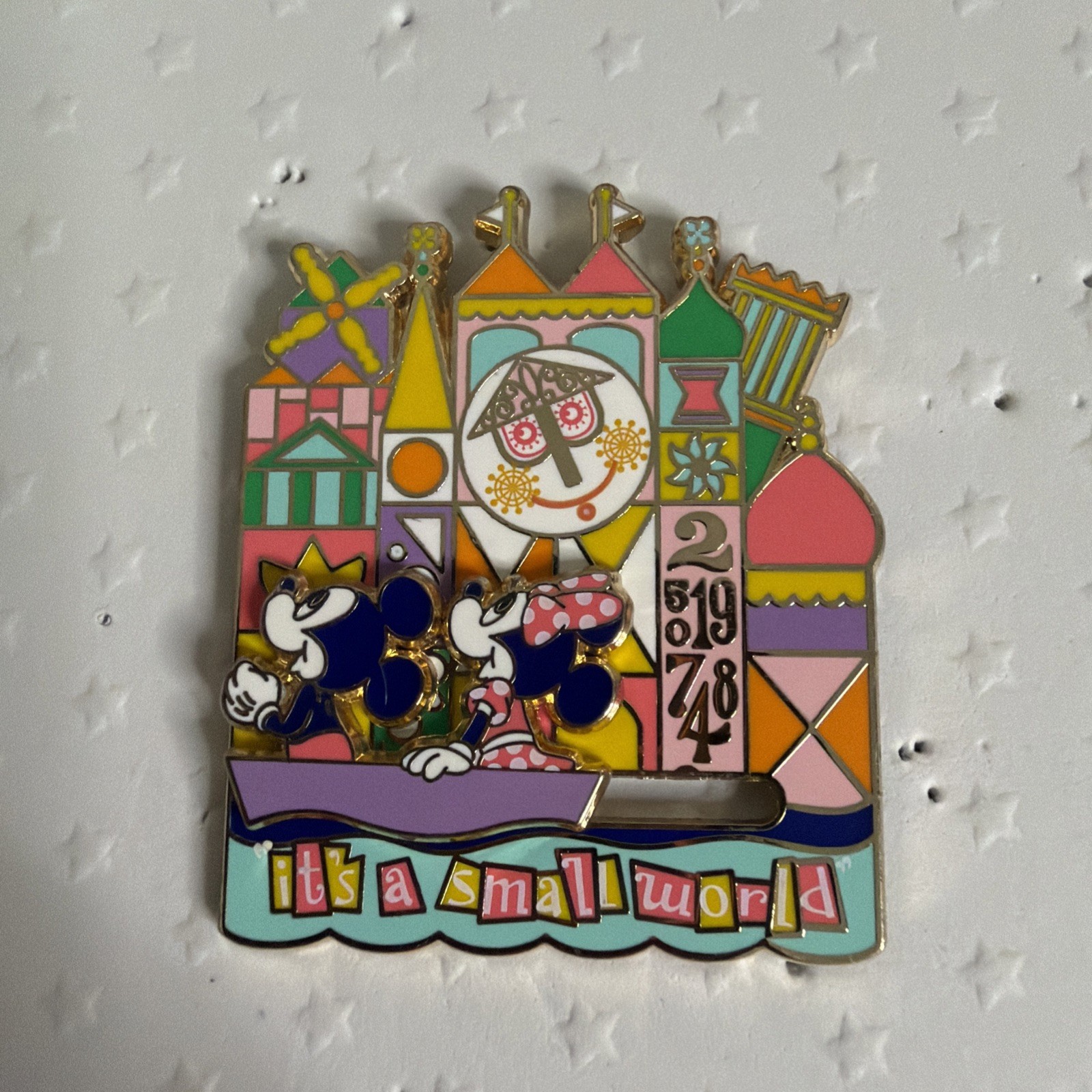Mickey and Minnie - Its a Small World - Attraction - Slider Disney Pin 153071