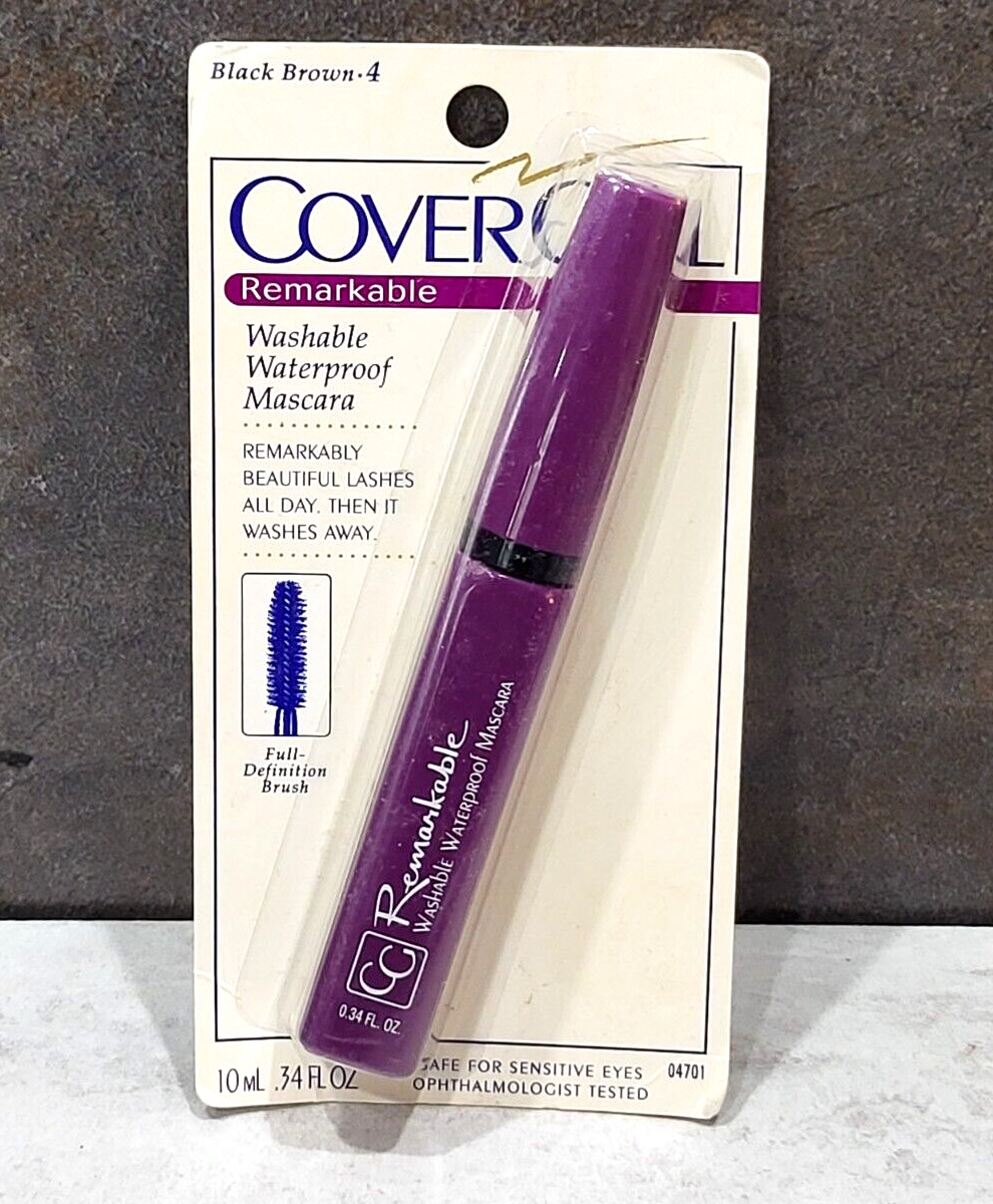 Vintage Cover Girl Remarkable Washable Waterproof mascara Black Brown 4 - NEW